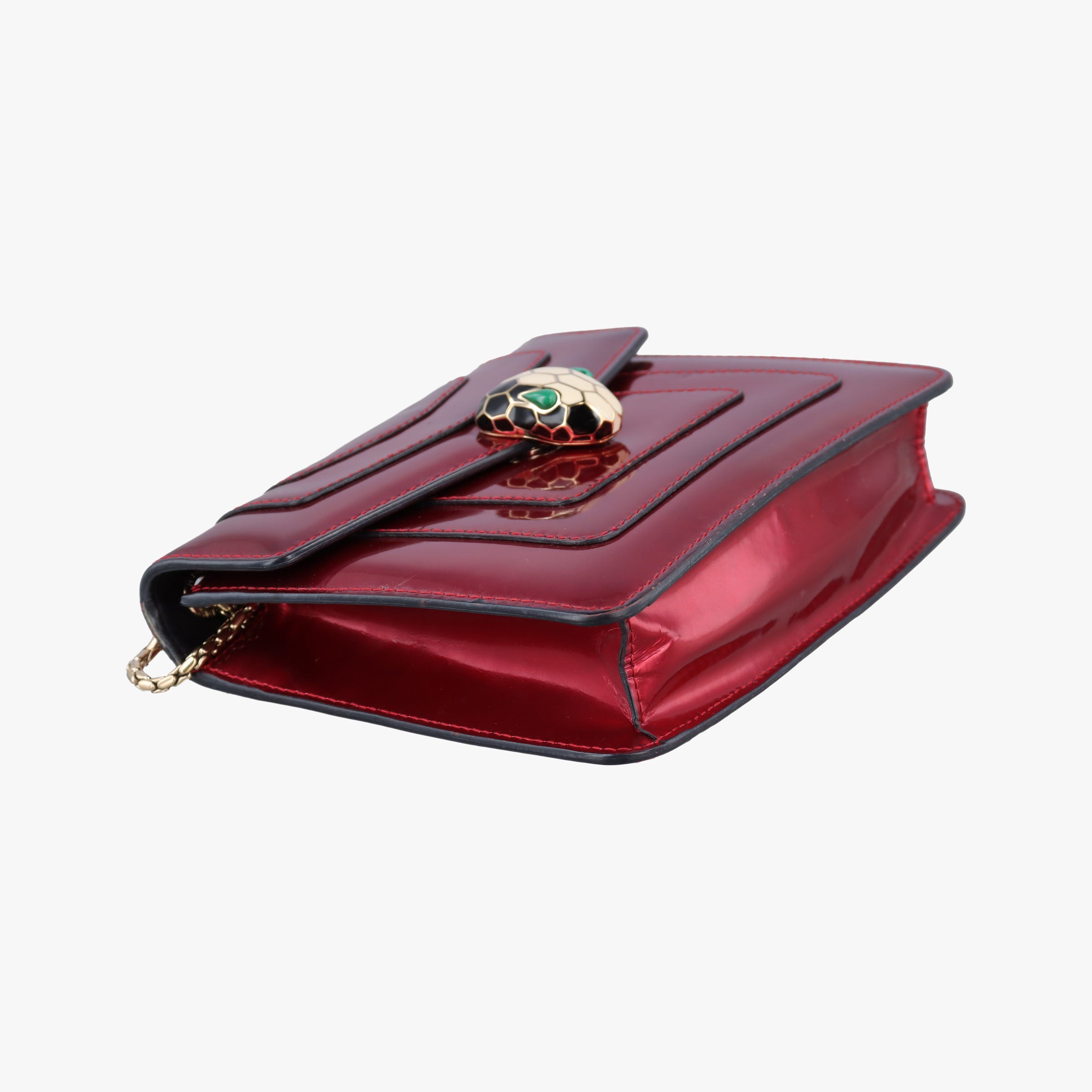 Pre-owned Bvlgari SERPENTI FOREVER Red Leather  shoulderbag | stylenewstar