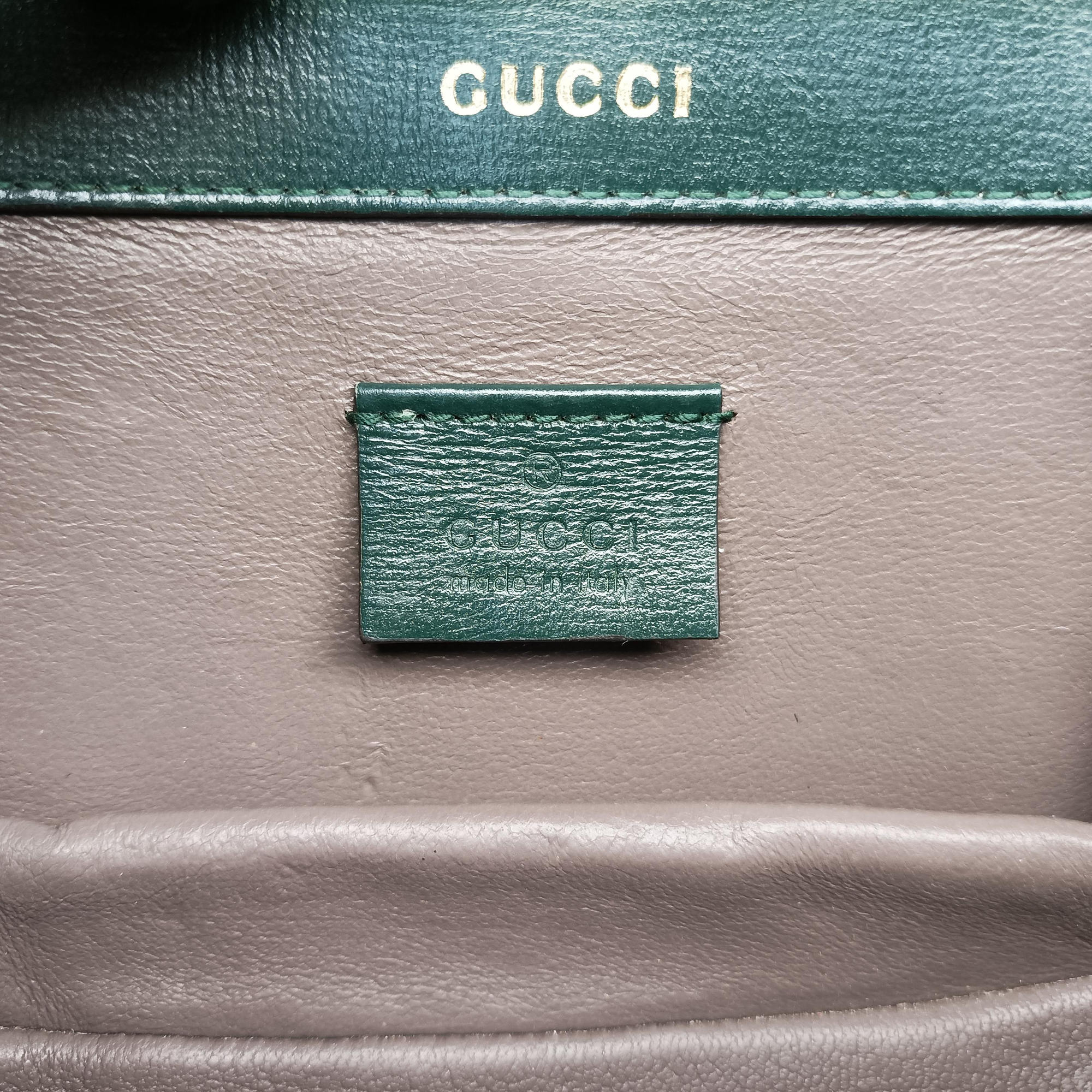 Pre-owned Gucci Sylvie 1969 Green Leather 615965 shoulderbag | stylenewstar