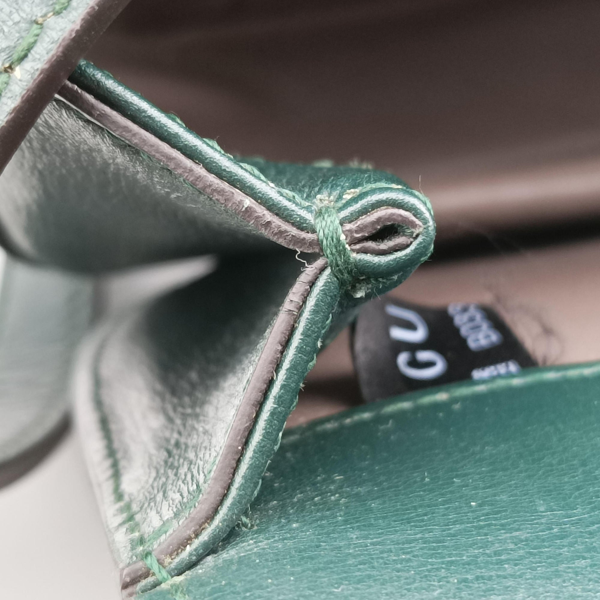Pre-owned Gucci Sylvie 1969 Green Leather 615965 shoulderbag | stylenewstar