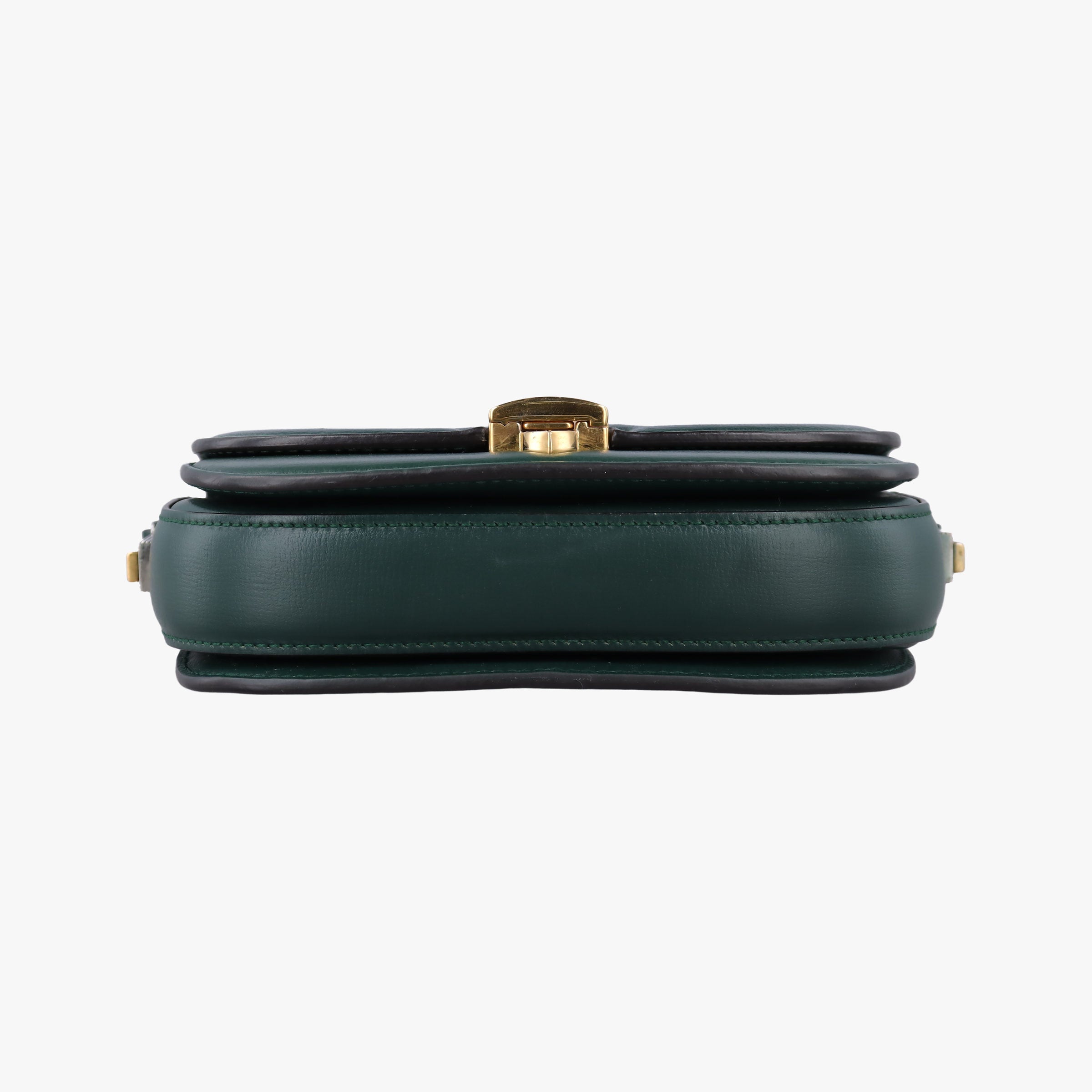 Pre-owned Gucci Sylvie 1969 Green Leather 615965 shoulderbag | stylenewstar