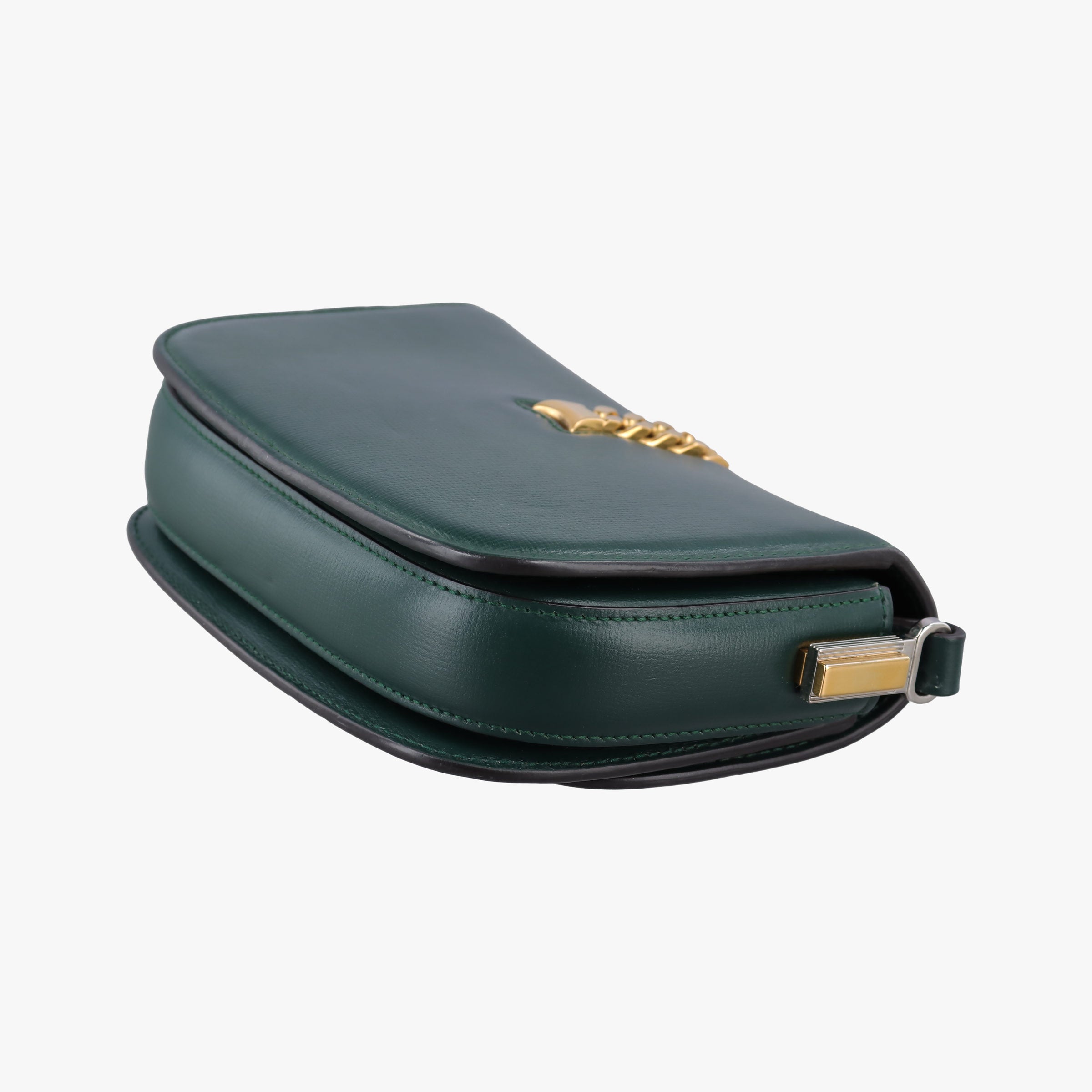 Pre-owned Gucci Sylvie 1969 Green Leather 615965 shoulderbag | stylenewstar