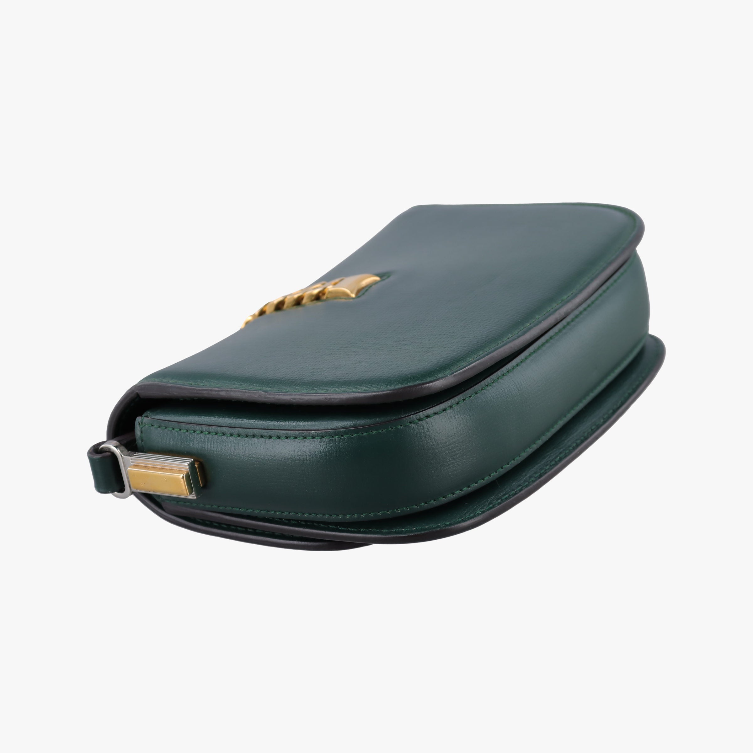 Pre-owned Gucci Sylvie 1969 Green Leather 615965 shoulderbag | stylenewstar