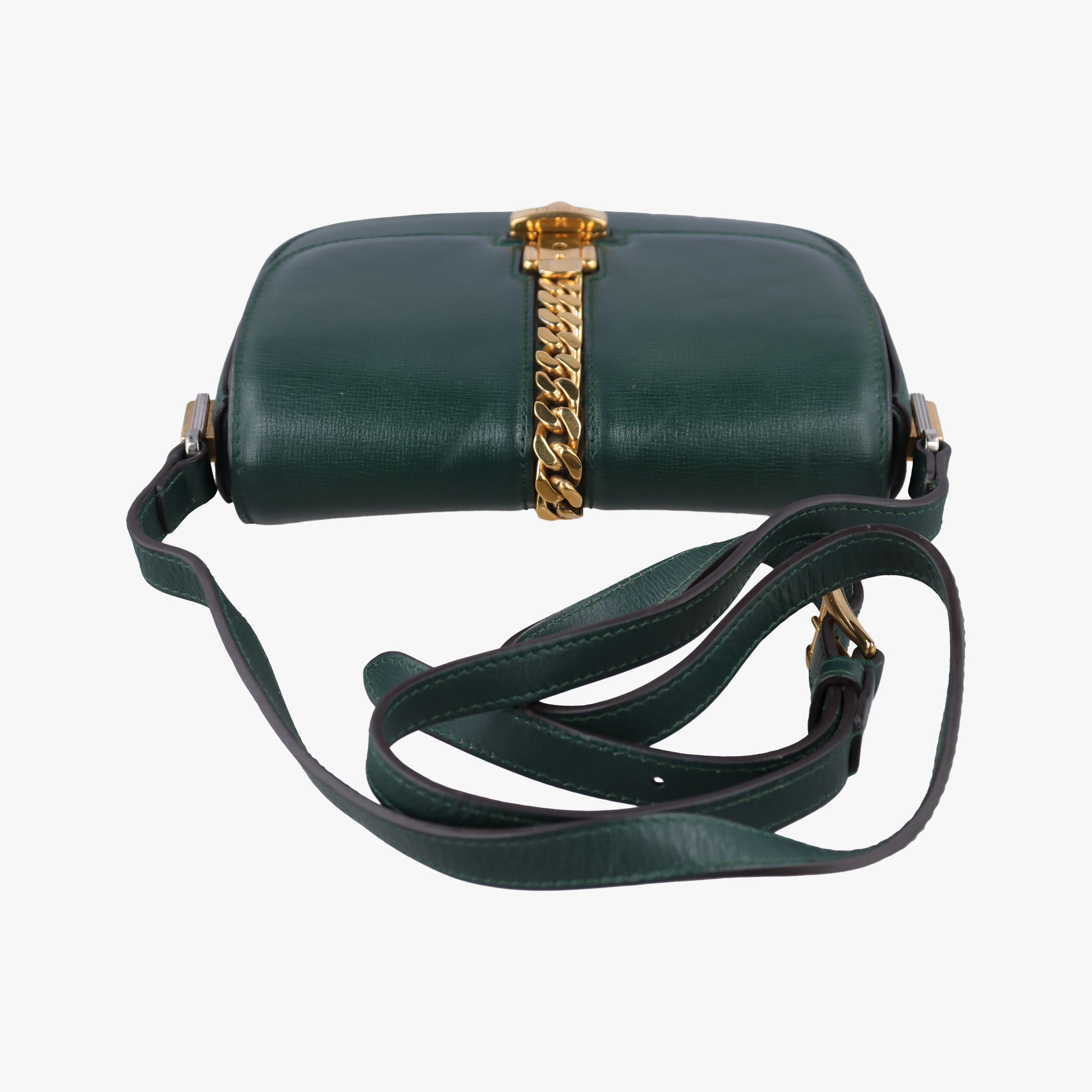 Pre-owned Gucci Sylvie 1969 Green Leather 615965 shoulderbag | stylenewstar
