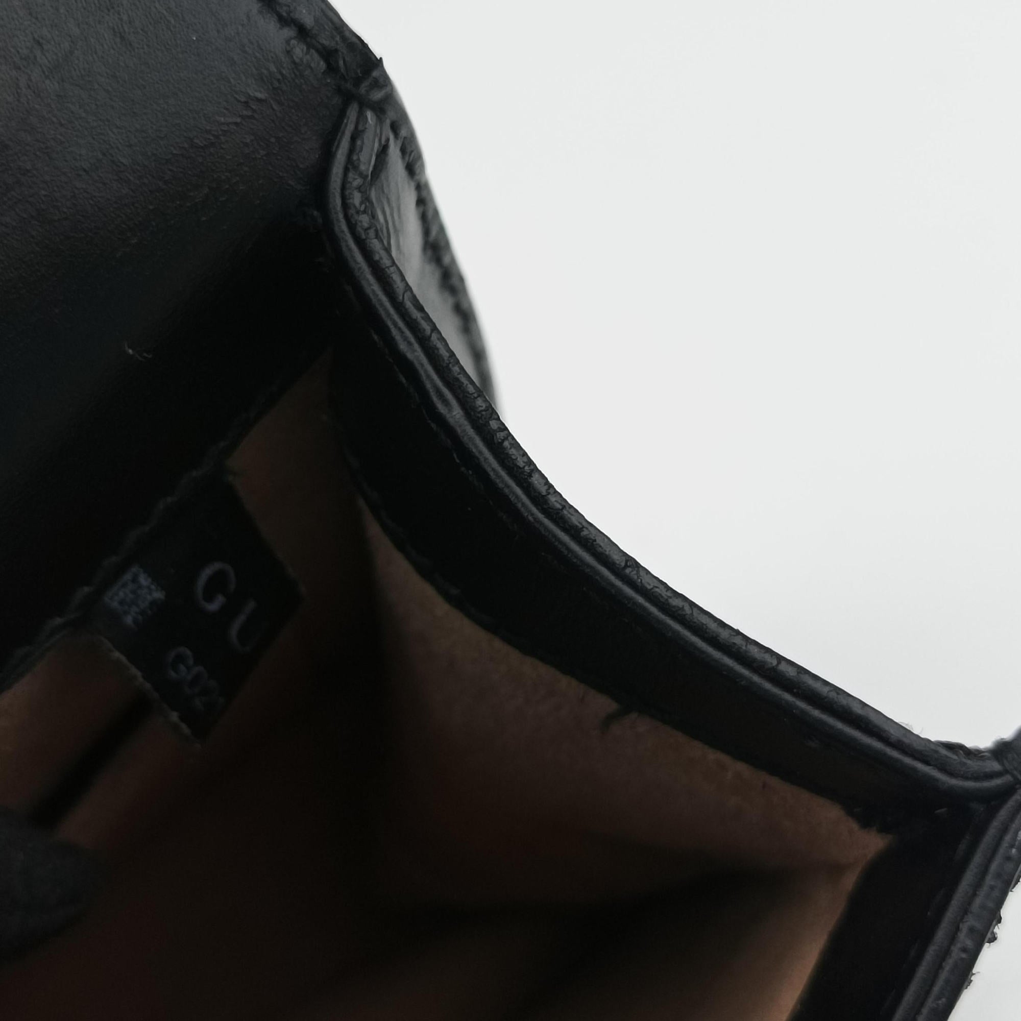 Pre-owned Gucci Sylvie Black×red×green Leather 431666 shoulderbag | stylenewstar