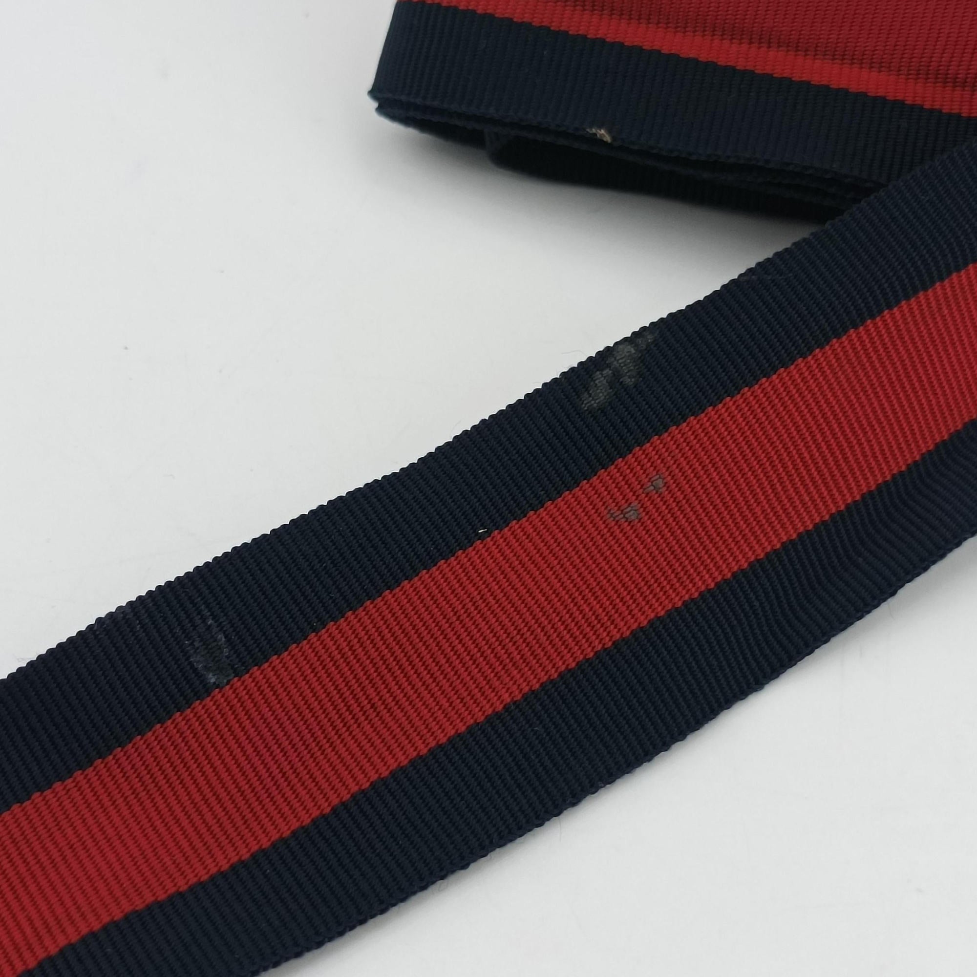 Pre-owned Gucci Sylvie Black×red×green Leather 431666 shoulderbag | stylenewstar