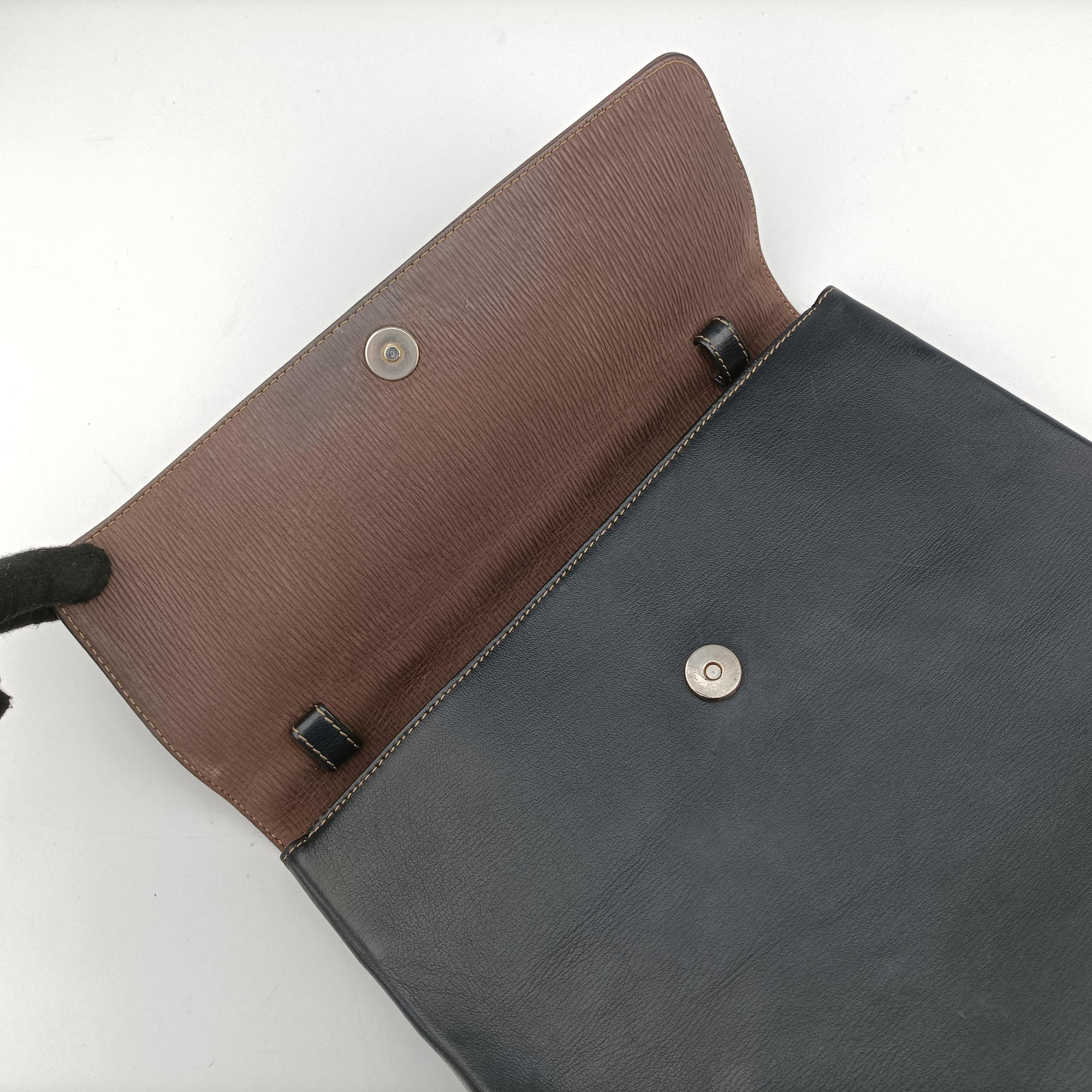 Pre-owned Loewe Velazquez Brown × Black Calfskin  handbag | stylenewstar