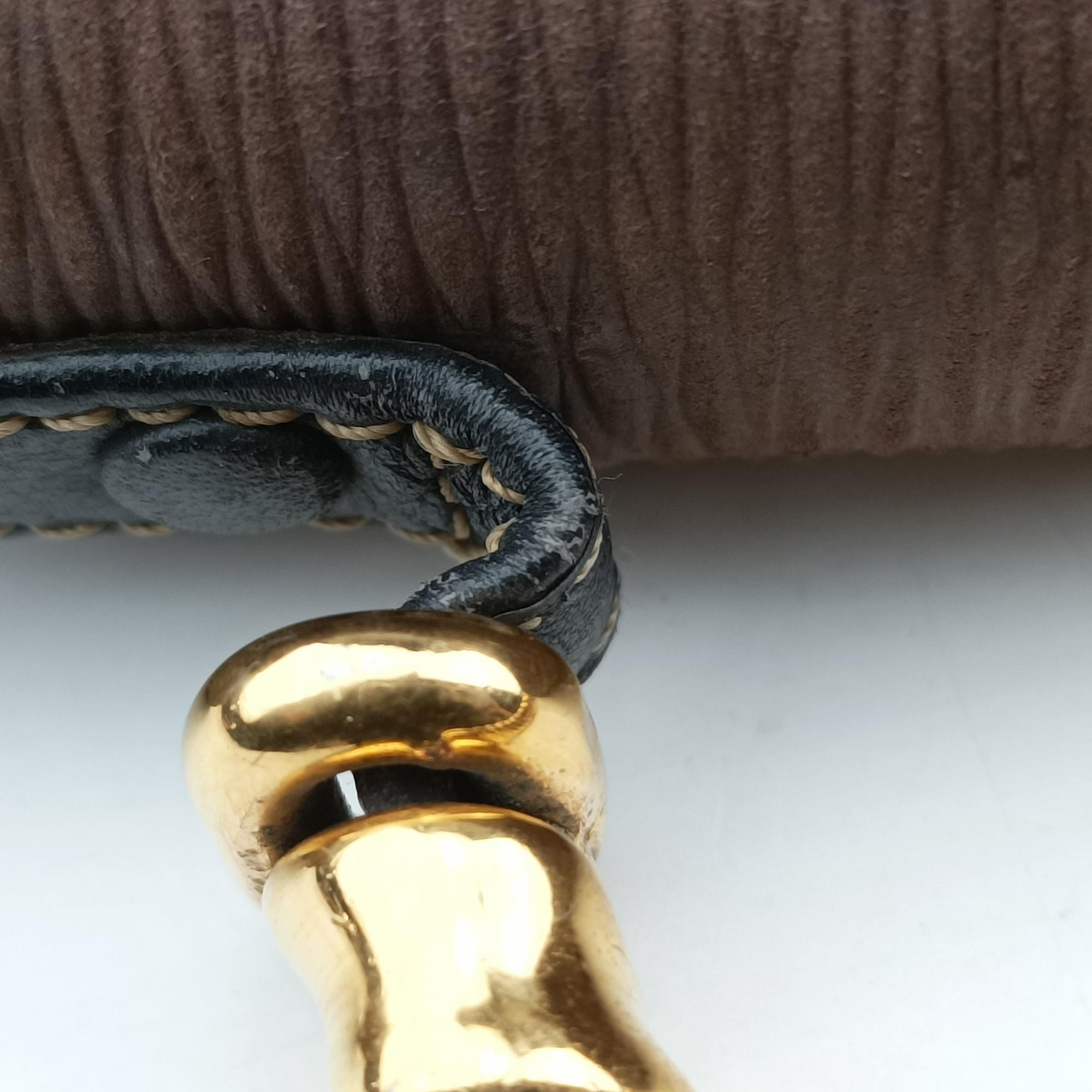 Pre-owned Loewe Velazquez Brown × Black Calfskin  handbag | stylenewstar