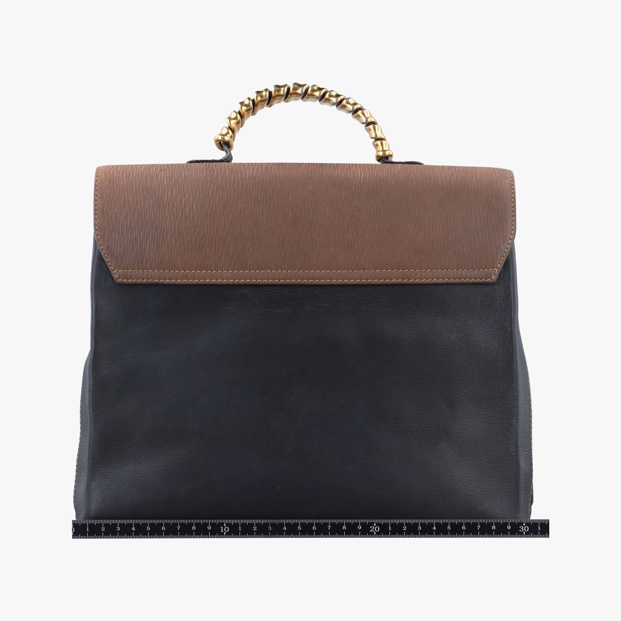 Pre-owned Loewe Velazquez Brown × Black Calfskin  handbag | stylenewstar