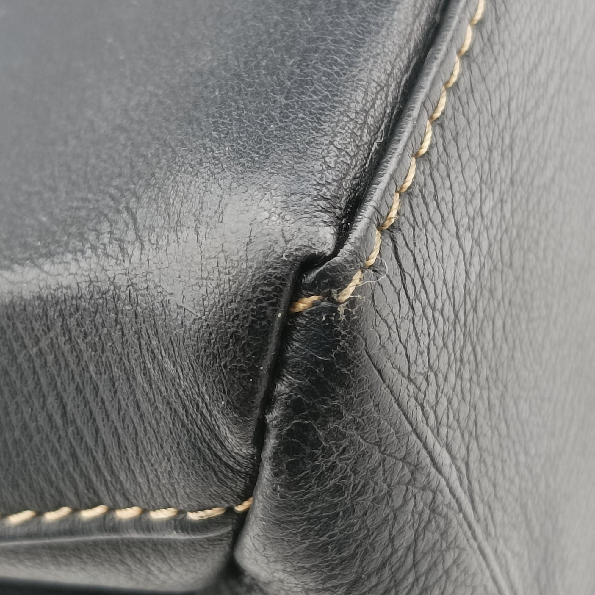 Pre-owned Loewe Velazquez Brown × Black Calfskin  handbag | stylenewstar