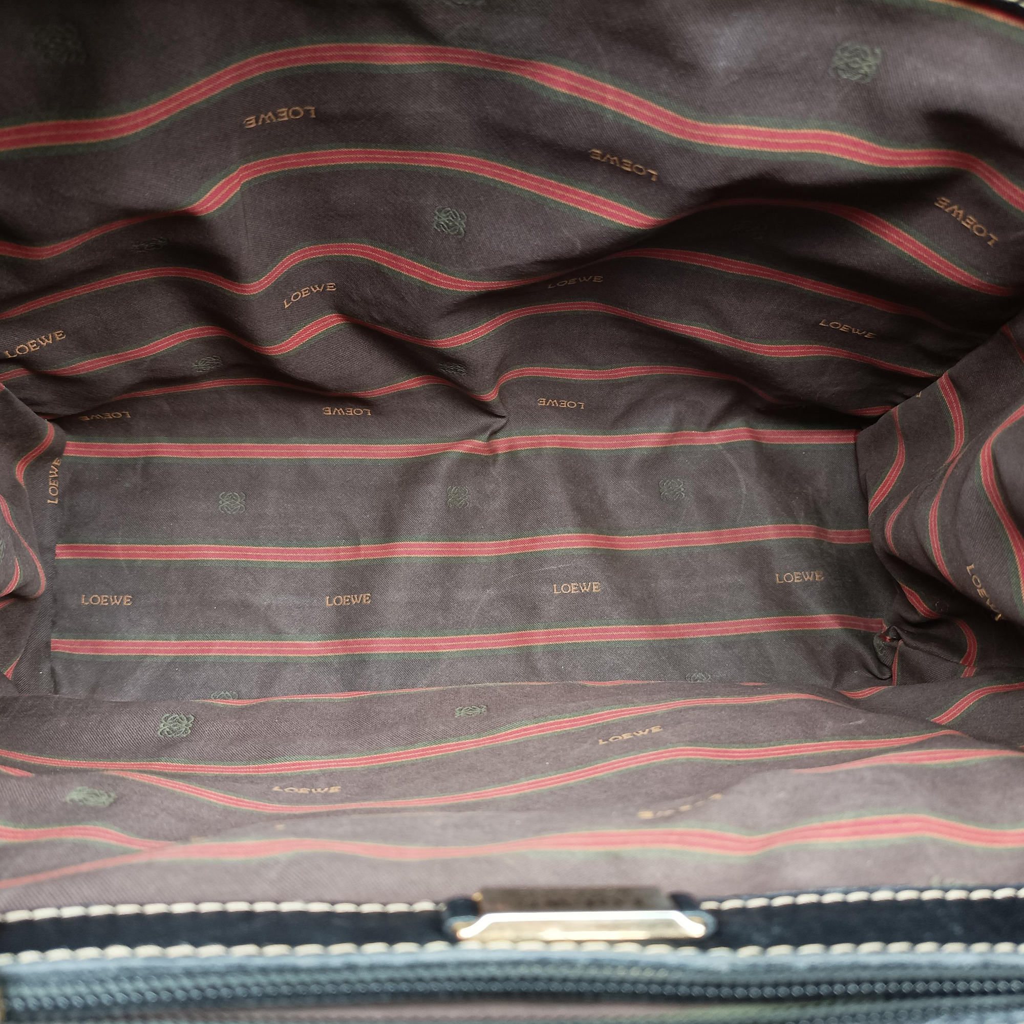 Pre-owned Loewe Velazquez Brown × Black Calfskin  handbag | stylenewstar