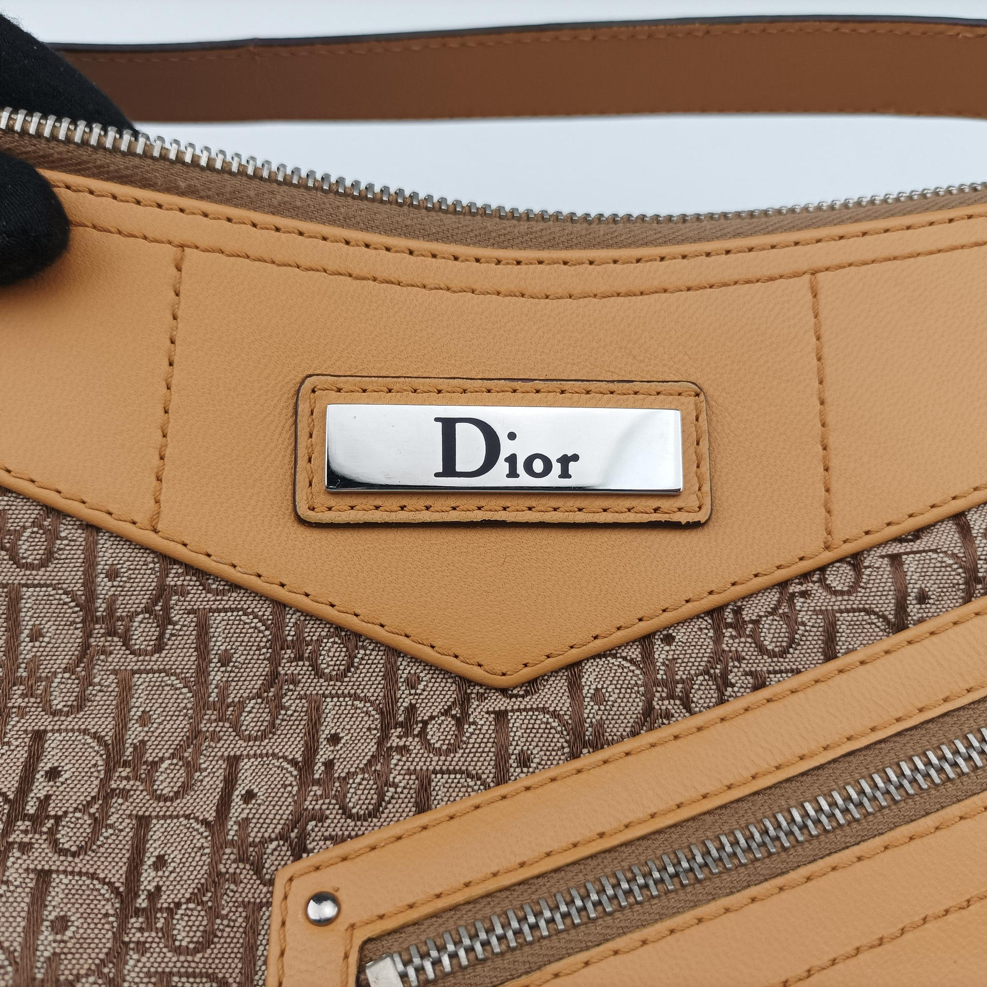 Pre-owned Christian Dior Street Chic Camel Canvas × Leather  handbag | stylenewstar