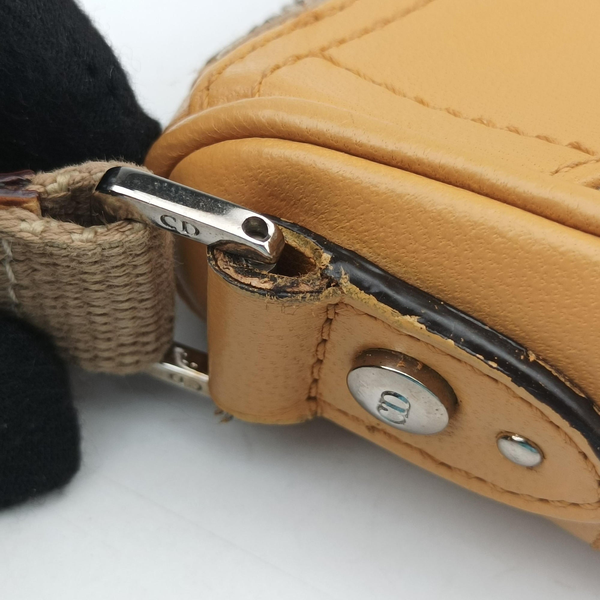 Pre-owned Christian Dior Street Chic Camel Canvas × Leather  handbag | stylenewstar