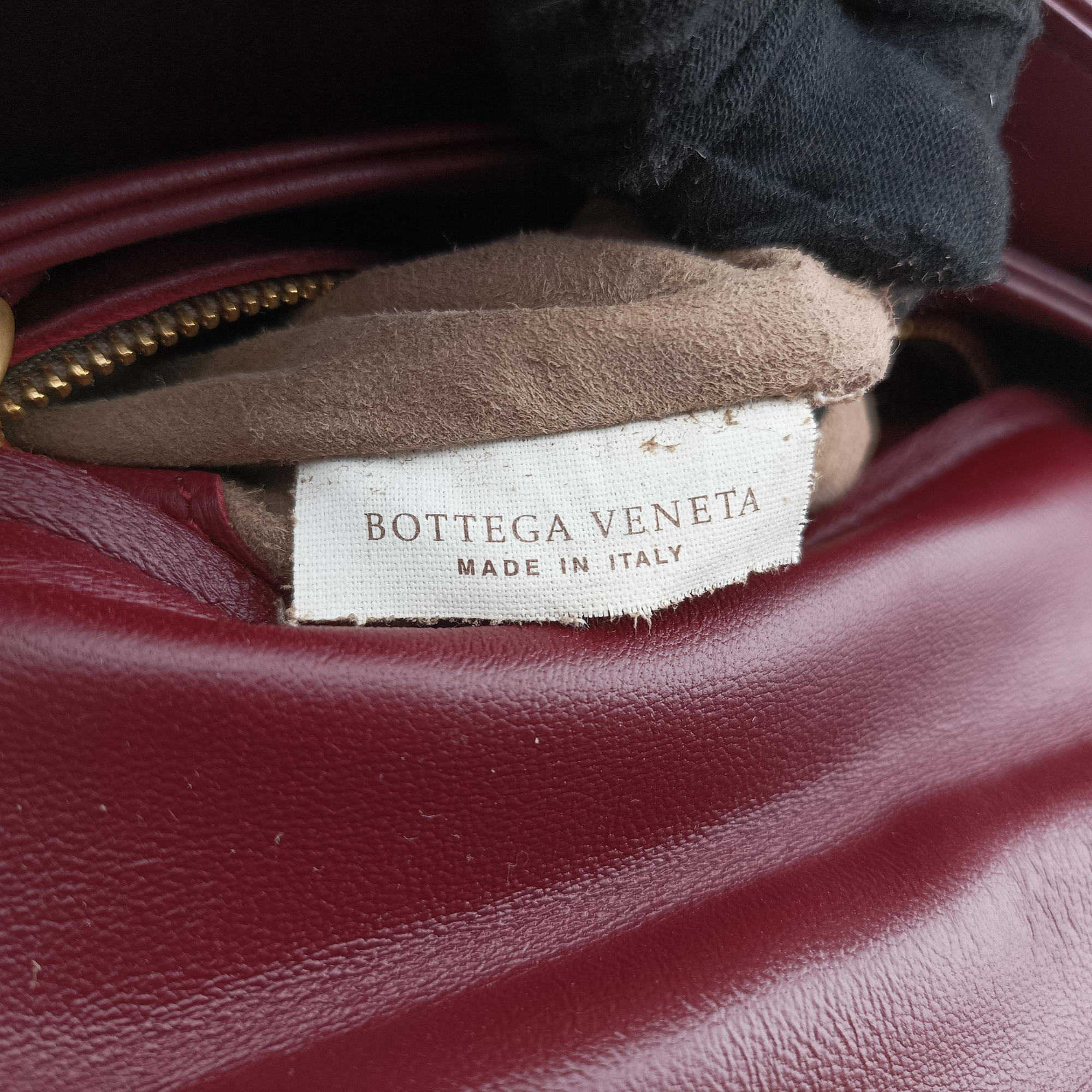 Pre-owned Bottega Veneta Intrecciato Olimpia Burgundy lambskin  shoulderbag | stylenewstar