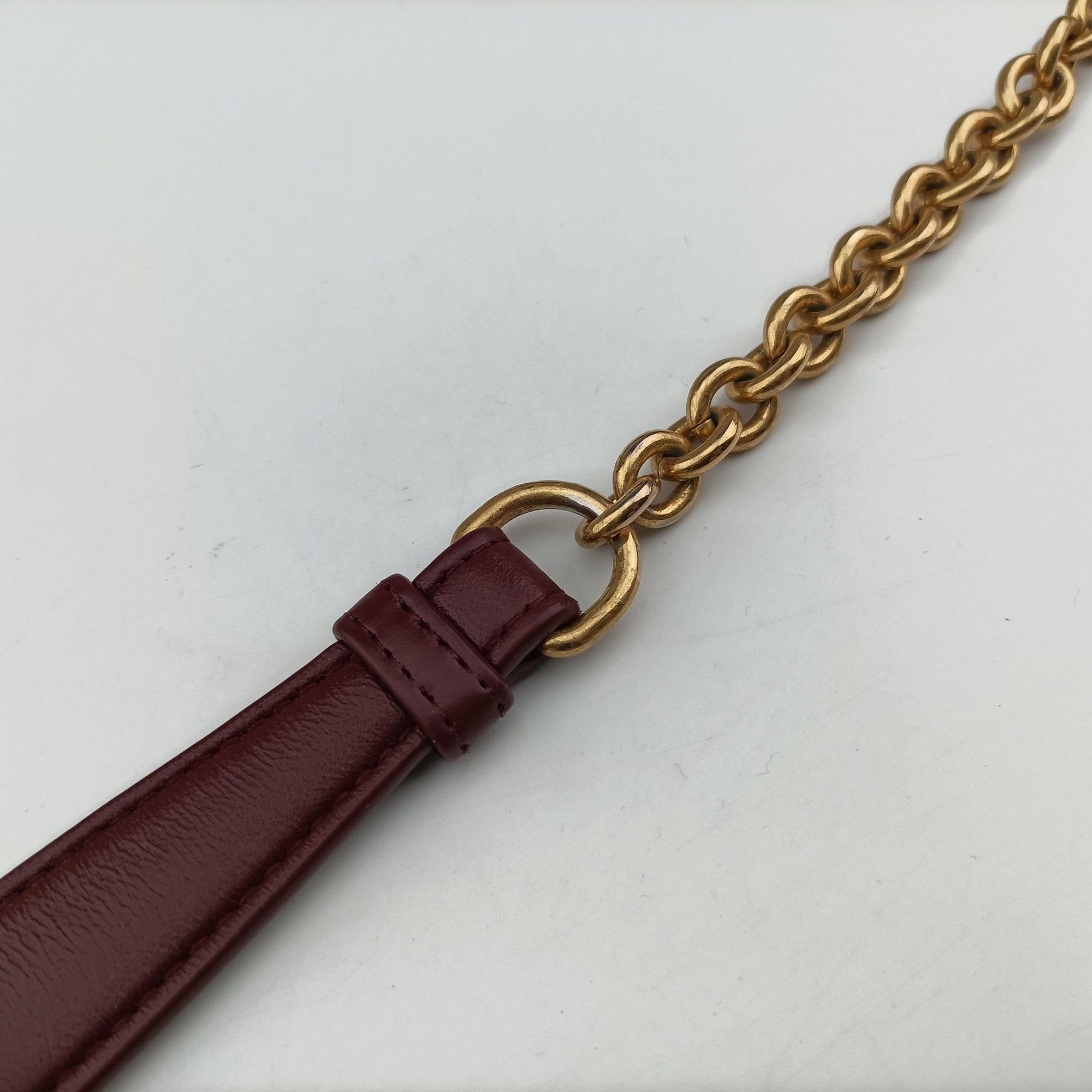 Pre-owned Bottega Veneta Intrecciato Olimpia Burgundy lambskin  shoulderbag | stylenewstar
