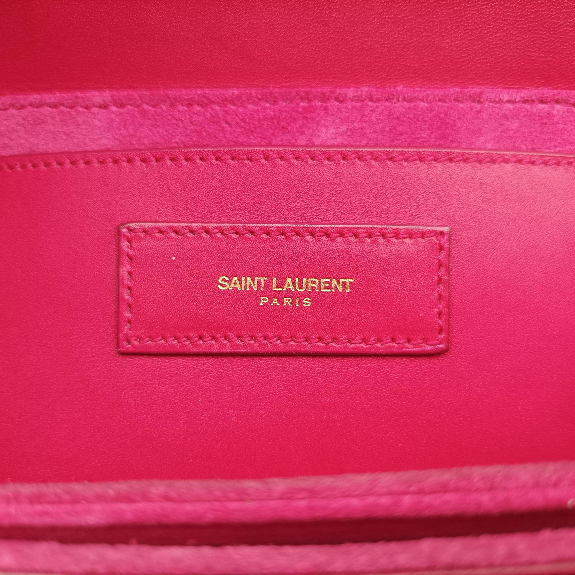 Pre-owned Yves Saint Laurent Classic Lulu Rose Leather 318249 shoulderbag | stylenewstar