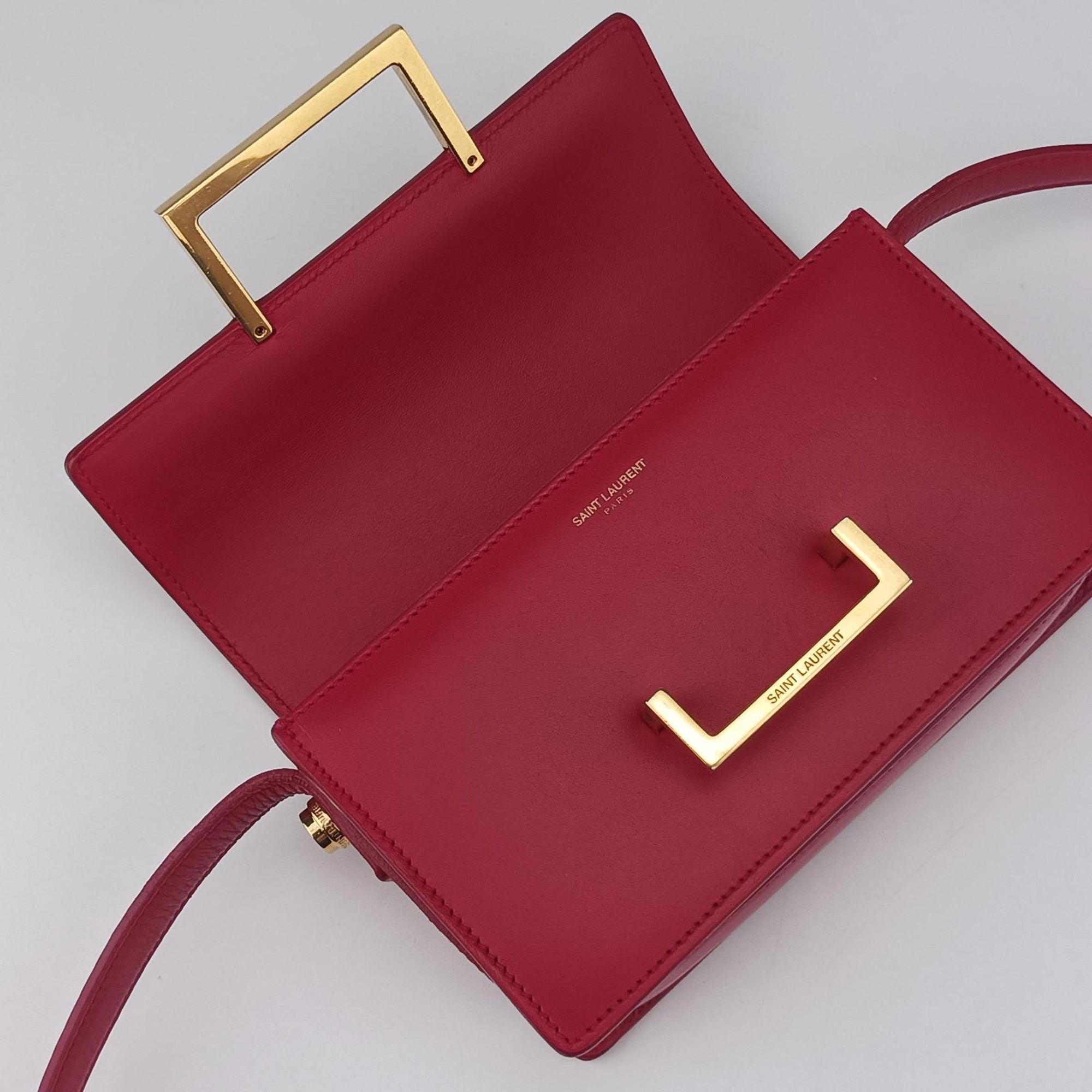 Pre-owned Yves Saint Laurent Classic Lulu Rose Leather 318249 shoulderbag | stylenewstar