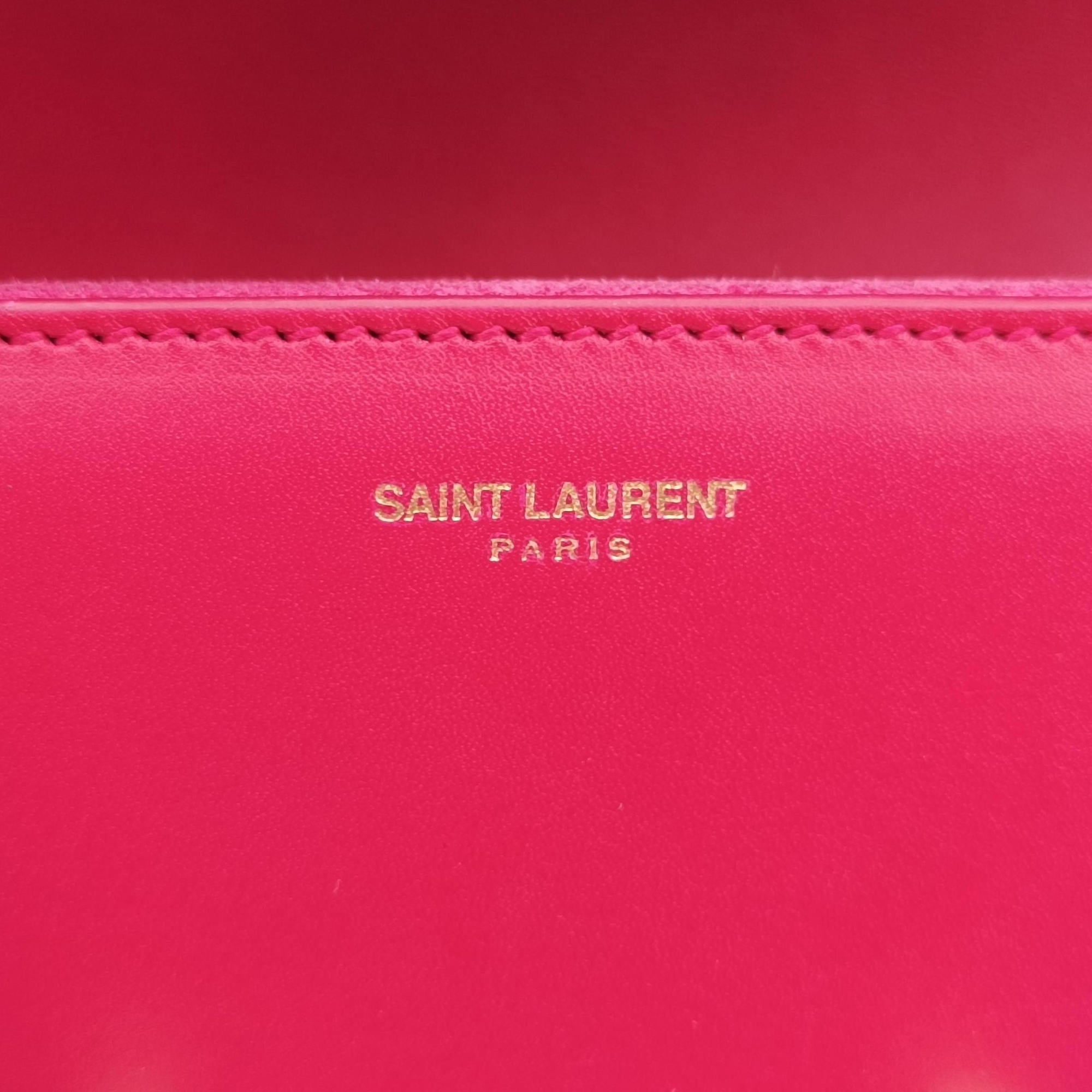 Pre-owned Yves Saint Laurent Classic Lulu Rose Leather 318249 shoulderbag | stylenewstar