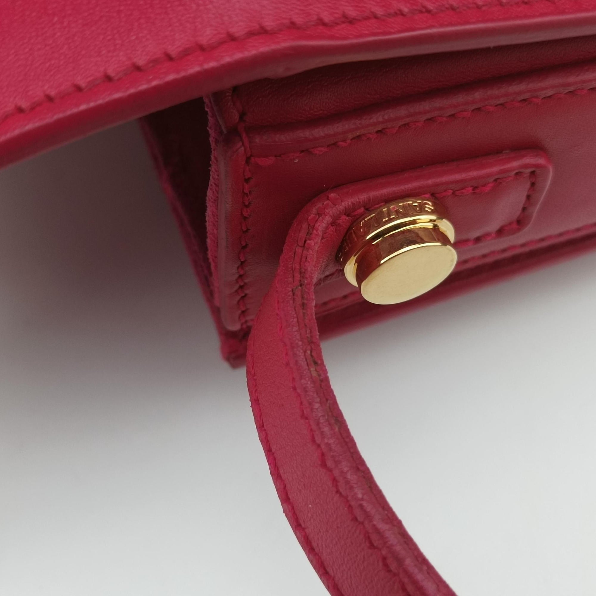 Pre-owned Yves Saint Laurent Classic Lulu Rose Leather 318249 shoulderbag | stylenewstar
