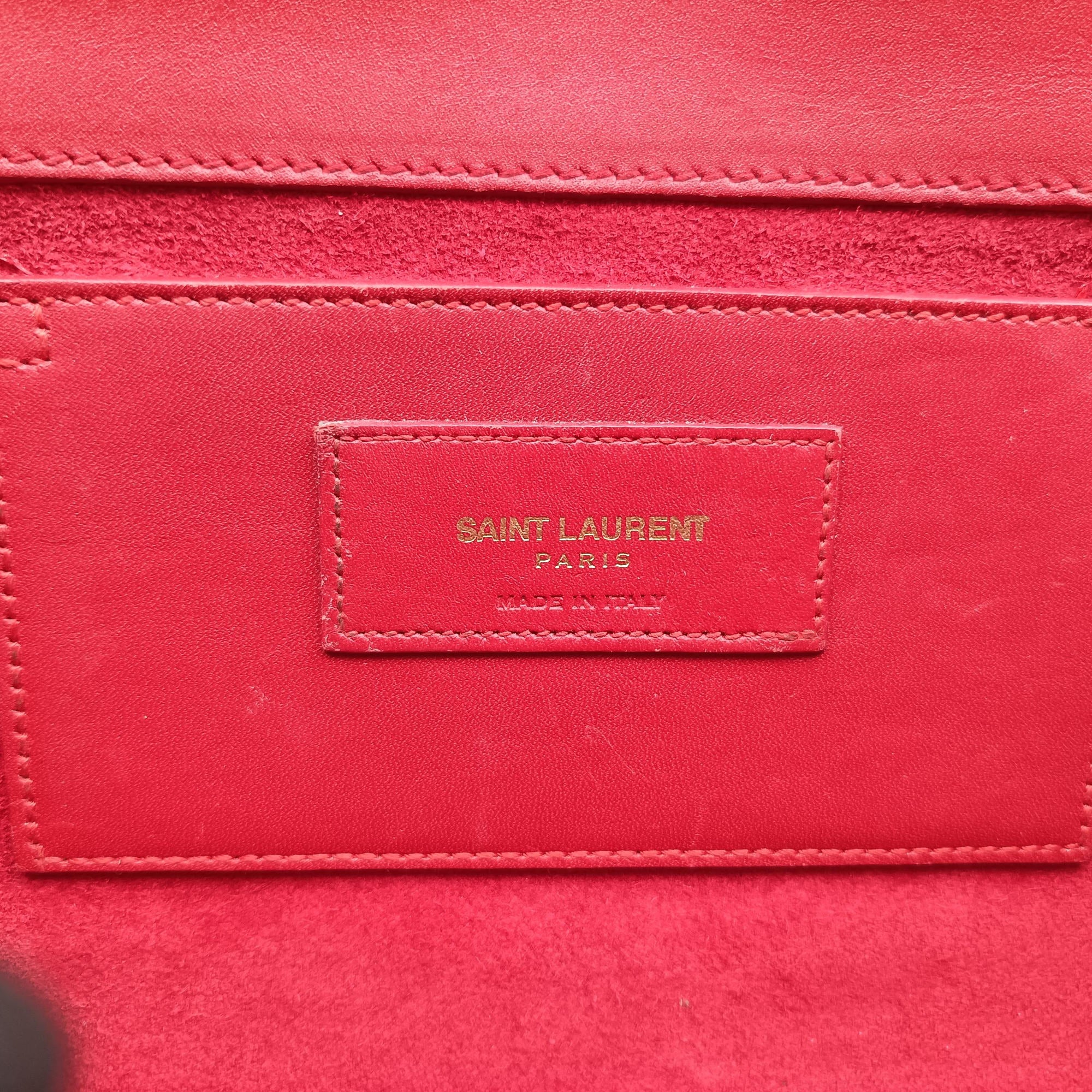 Pre-owned Yves Saint Laurent KATE Red Leather 354119 shoulderbag | stylenewstar