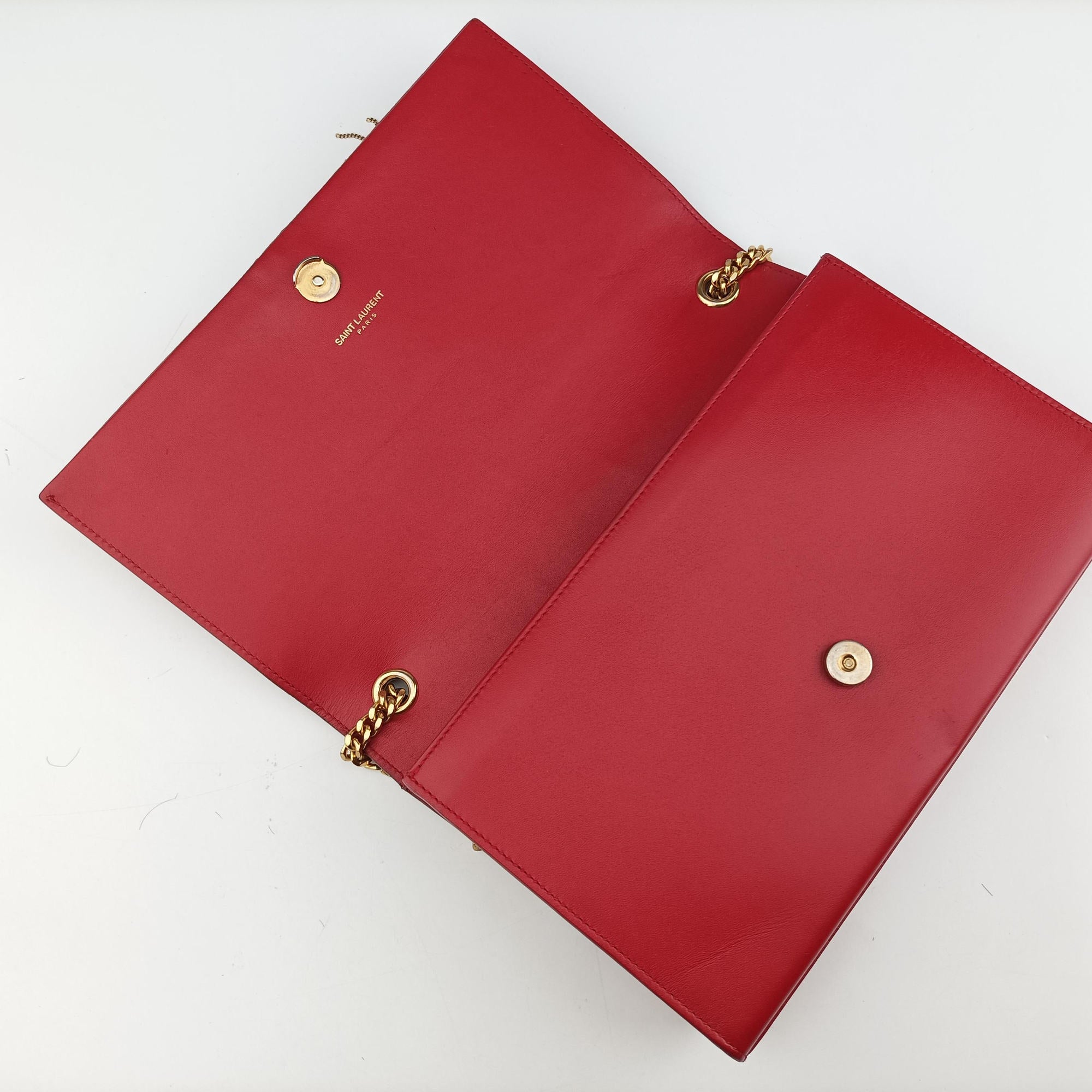 Pre-owned Yves Saint Laurent KATE Red Leather 354119 shoulderbag | stylenewstar