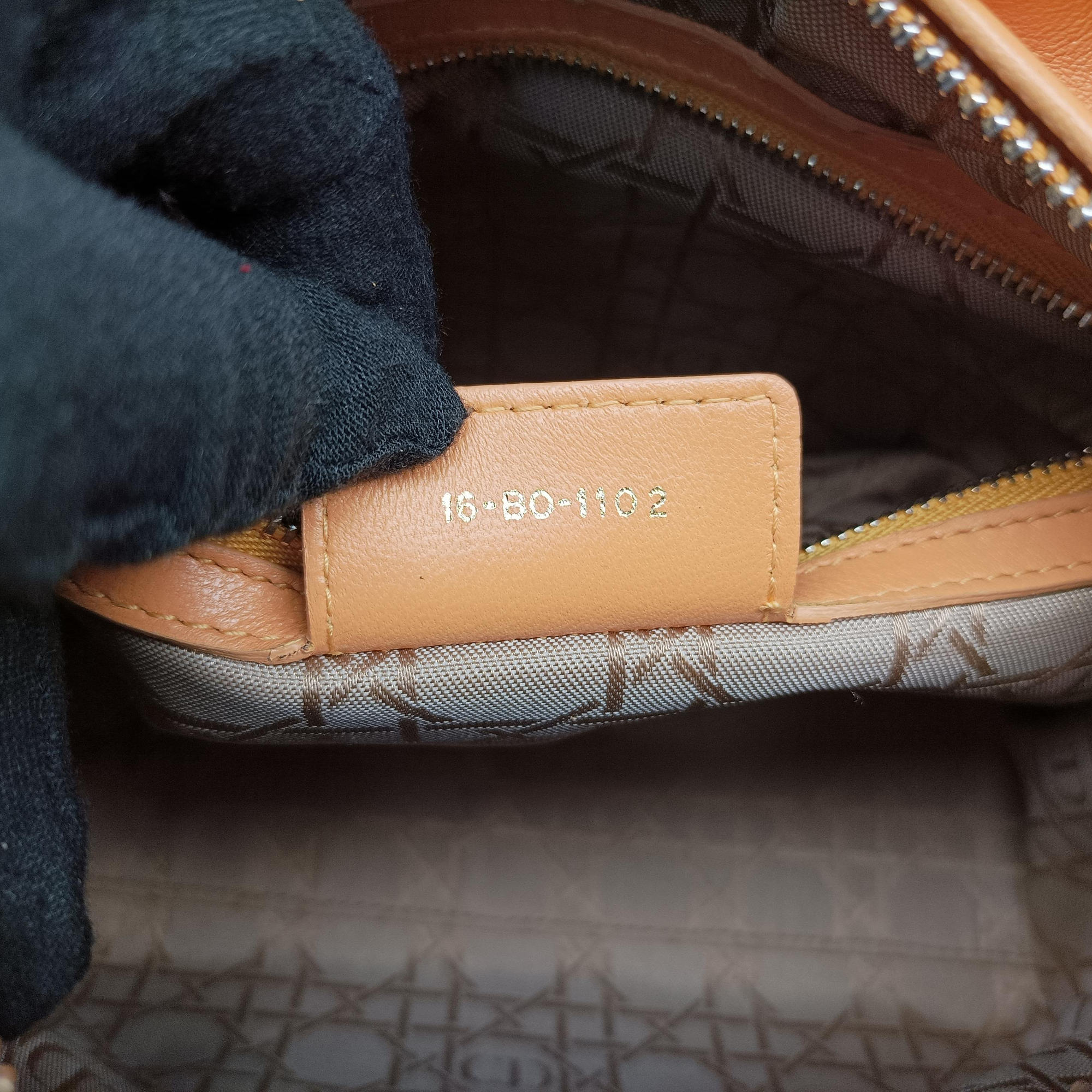 Secondhand Christian Dior Lady Dior Orange lambskin  handbag | stylenewstar