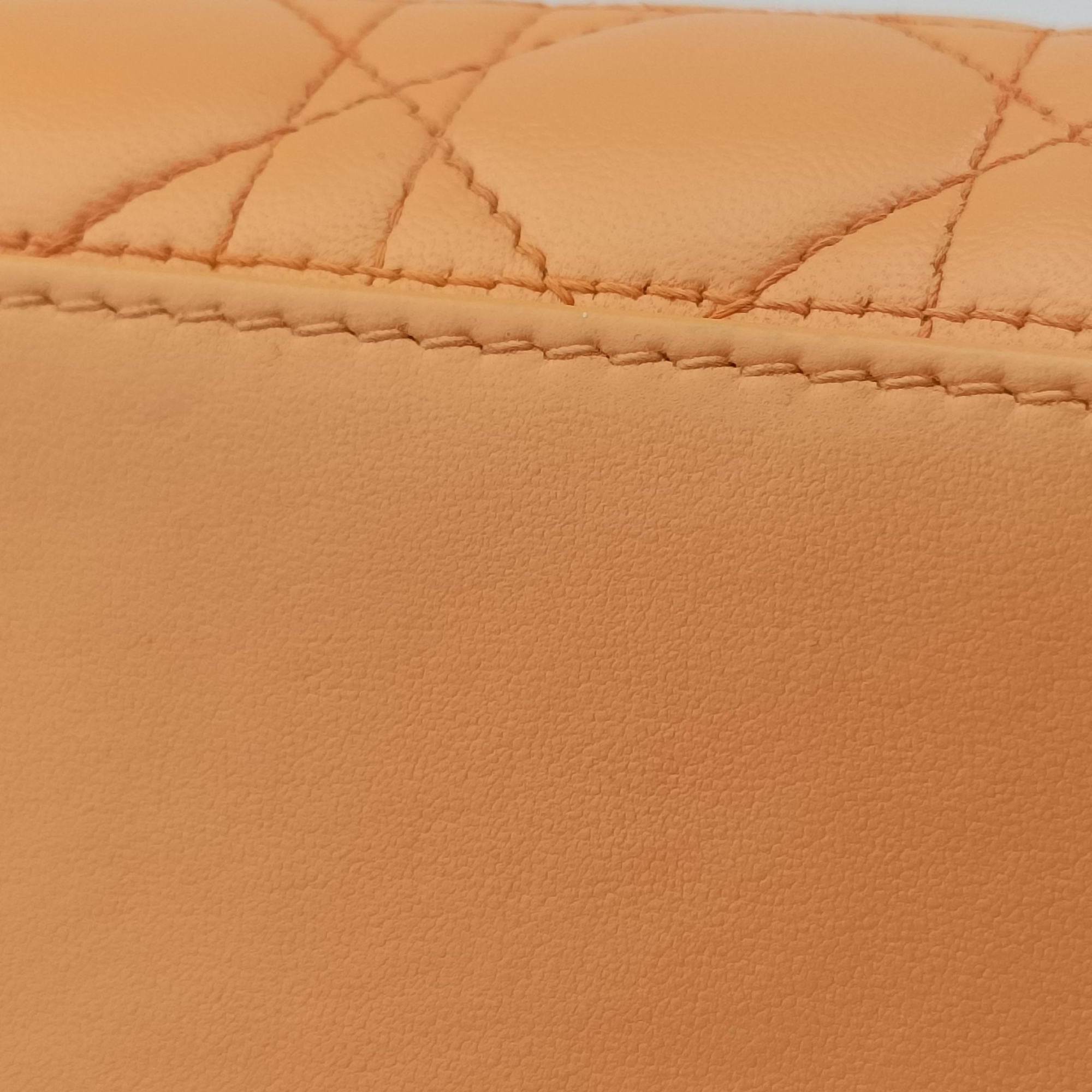 Secondhand Christian Dior Lady Dior Orange lambskin  handbag | stylenewstar