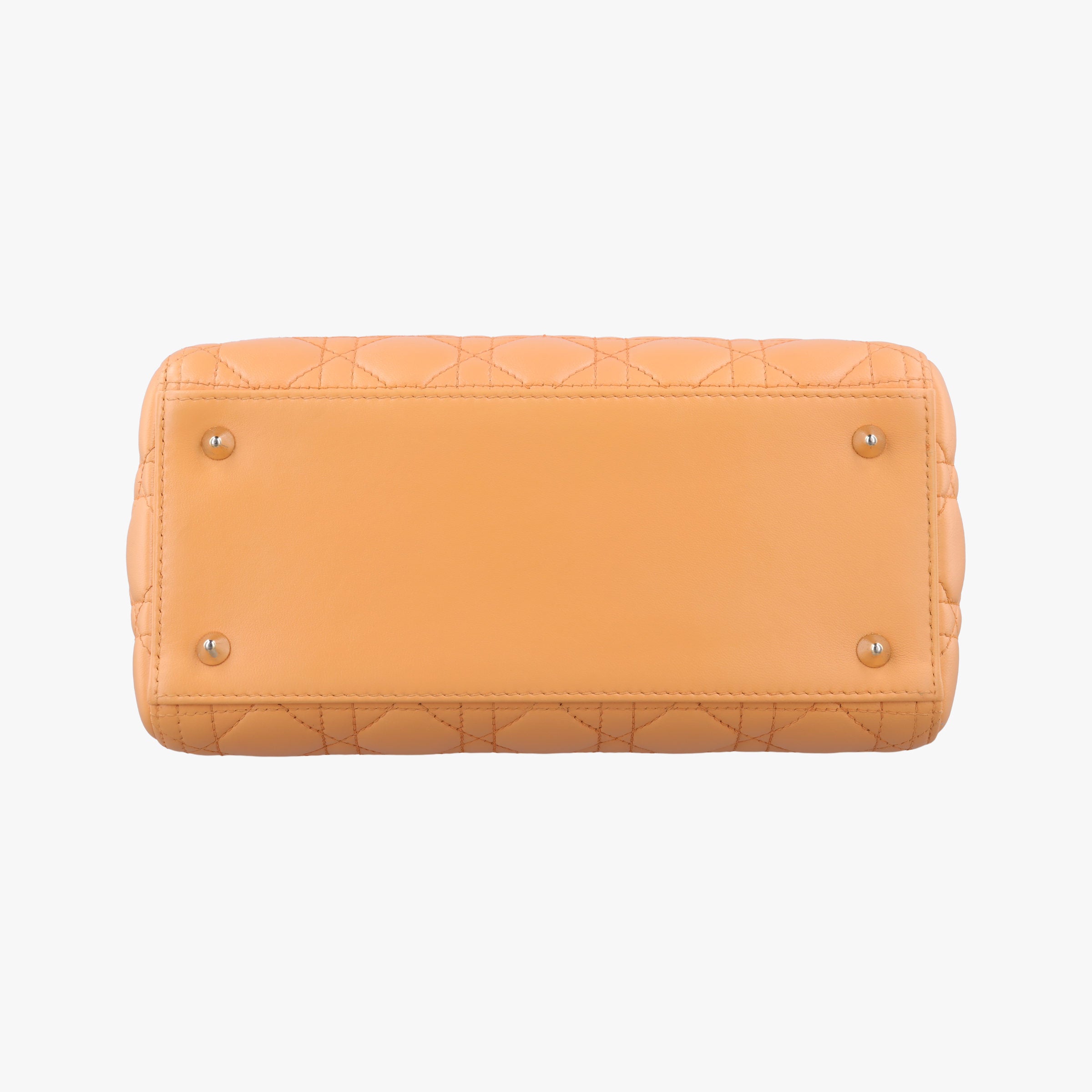 Secondhand Christian Dior Lady Dior Orange lambskin  handbag | stylenewstar