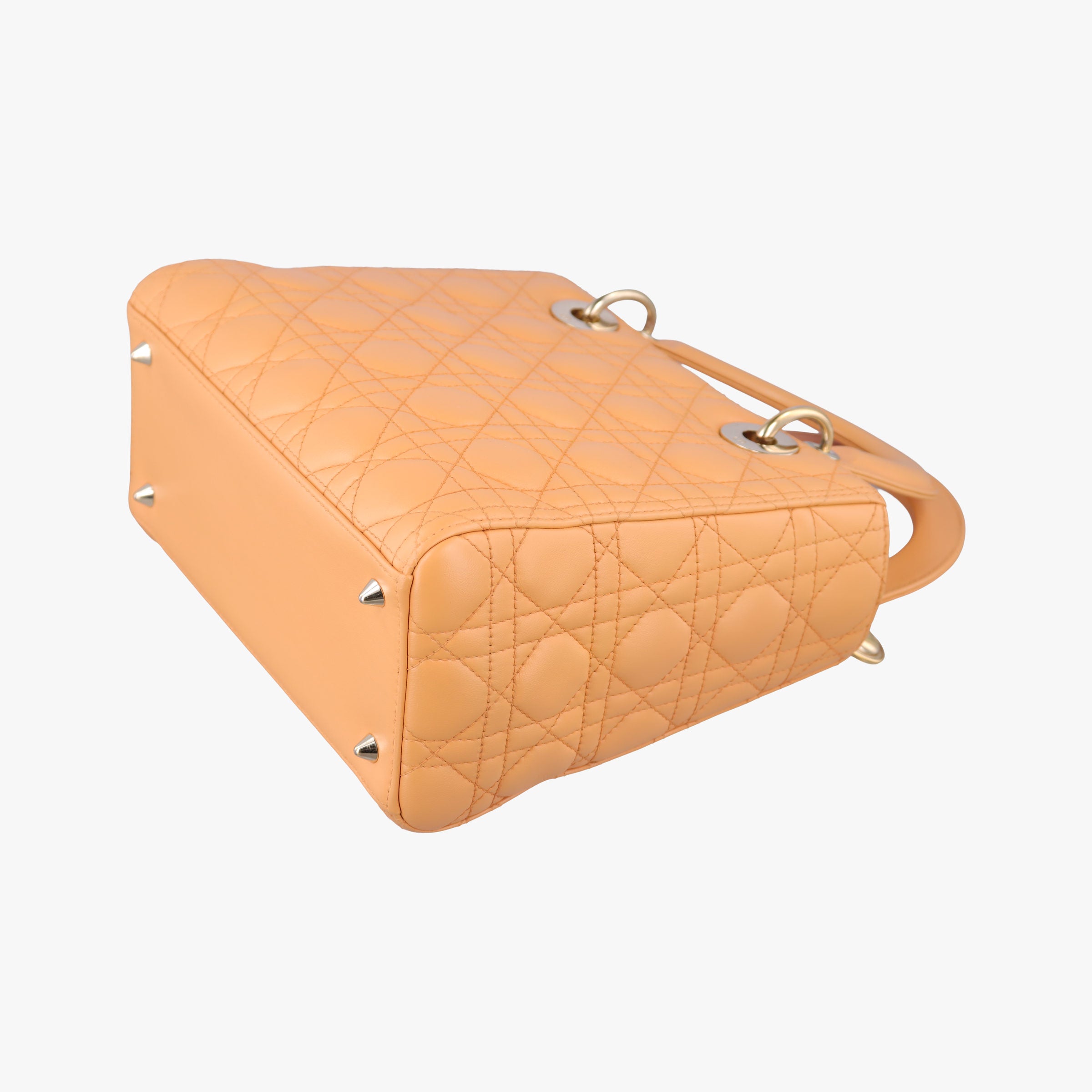 Secondhand Christian Dior Lady Dior Orange lambskin  handbag | stylenewstar
