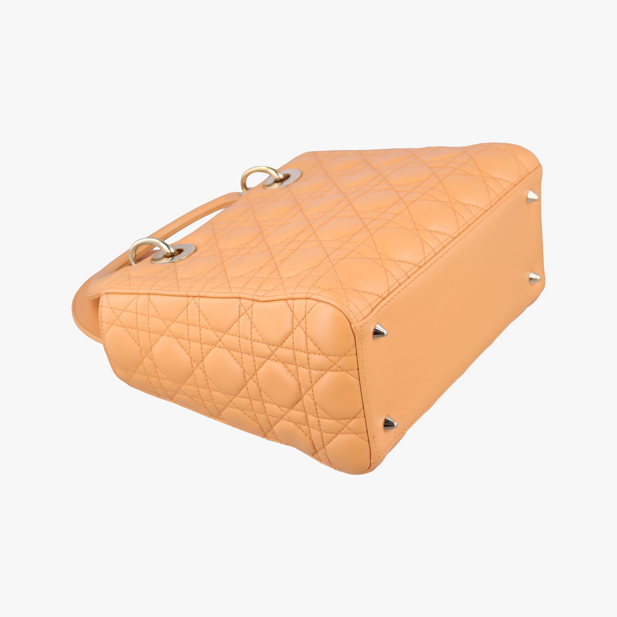 Secondhand Christian Dior Lady Dior Orange lambskin  handbag | stylenewstar