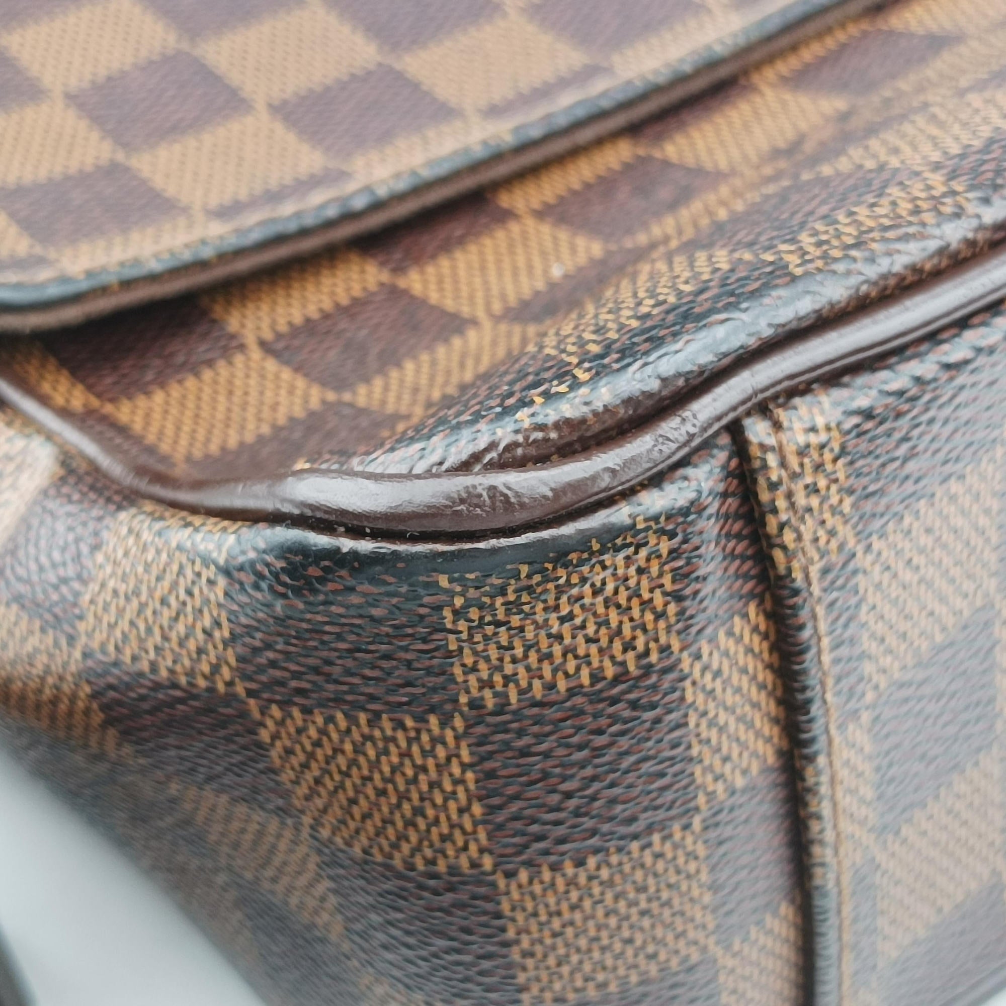 Secondhand Louis Vuitton SHELTON EBENE Damier Canvas N41149 shoulderbag | stylenewstar