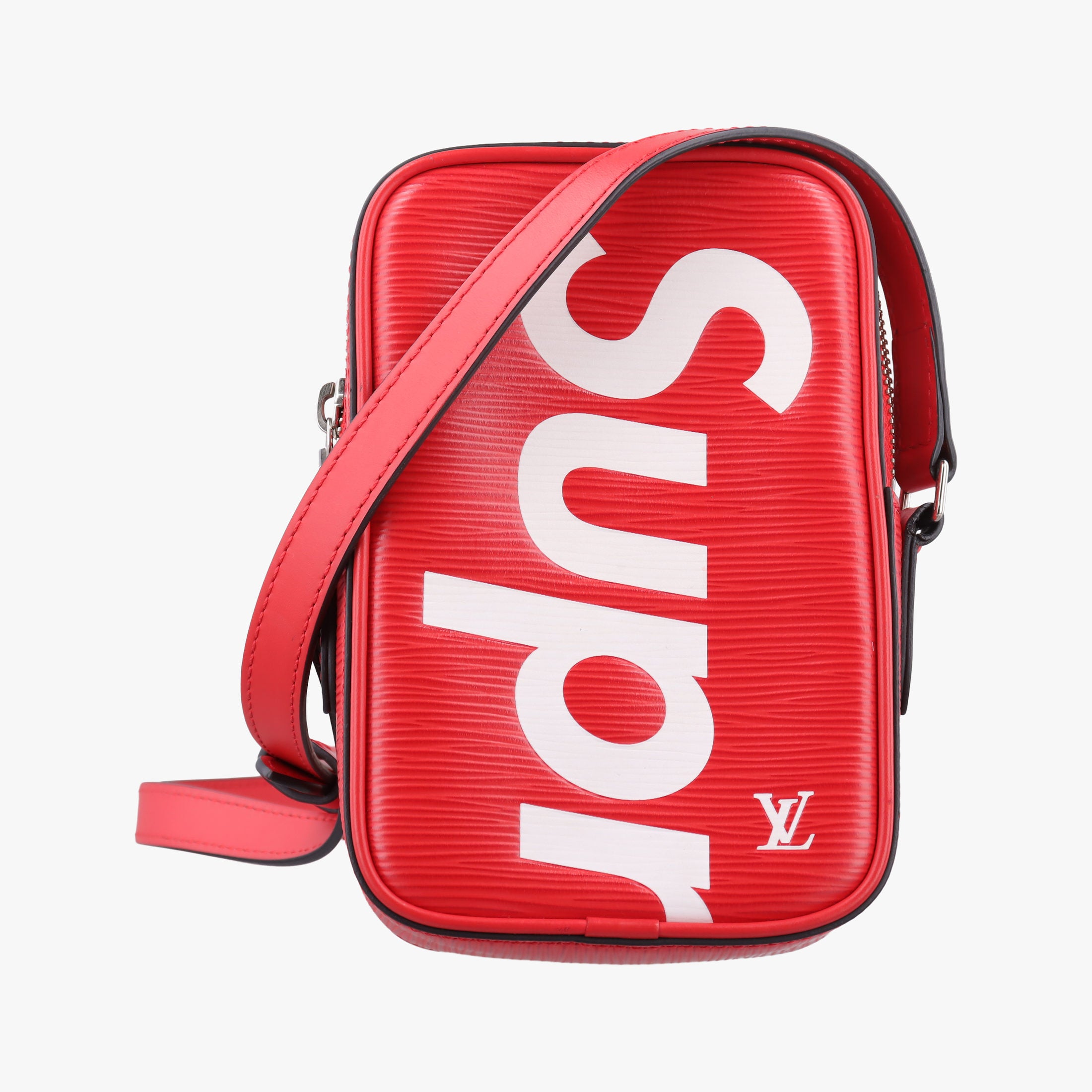 Pre-owned Louis Vuitton Danube PPM Supreme Collaboration ROUGE×white Epi M53434 shoulderbag | stylenewstar