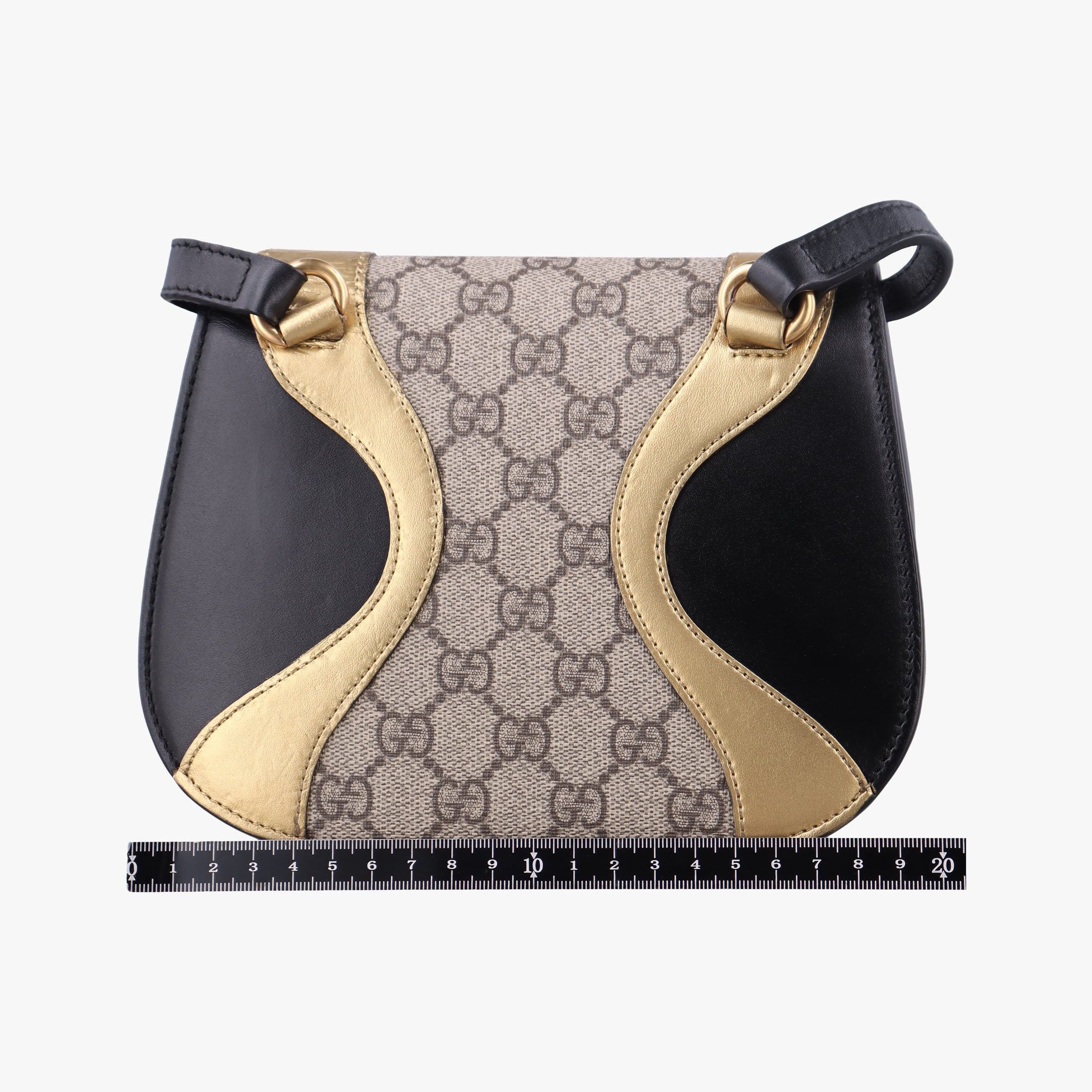 Vintage Gucci Osiride beige×Black×Golden PVC coated canvas×leather 500781 shoulderbag | stylenewstar