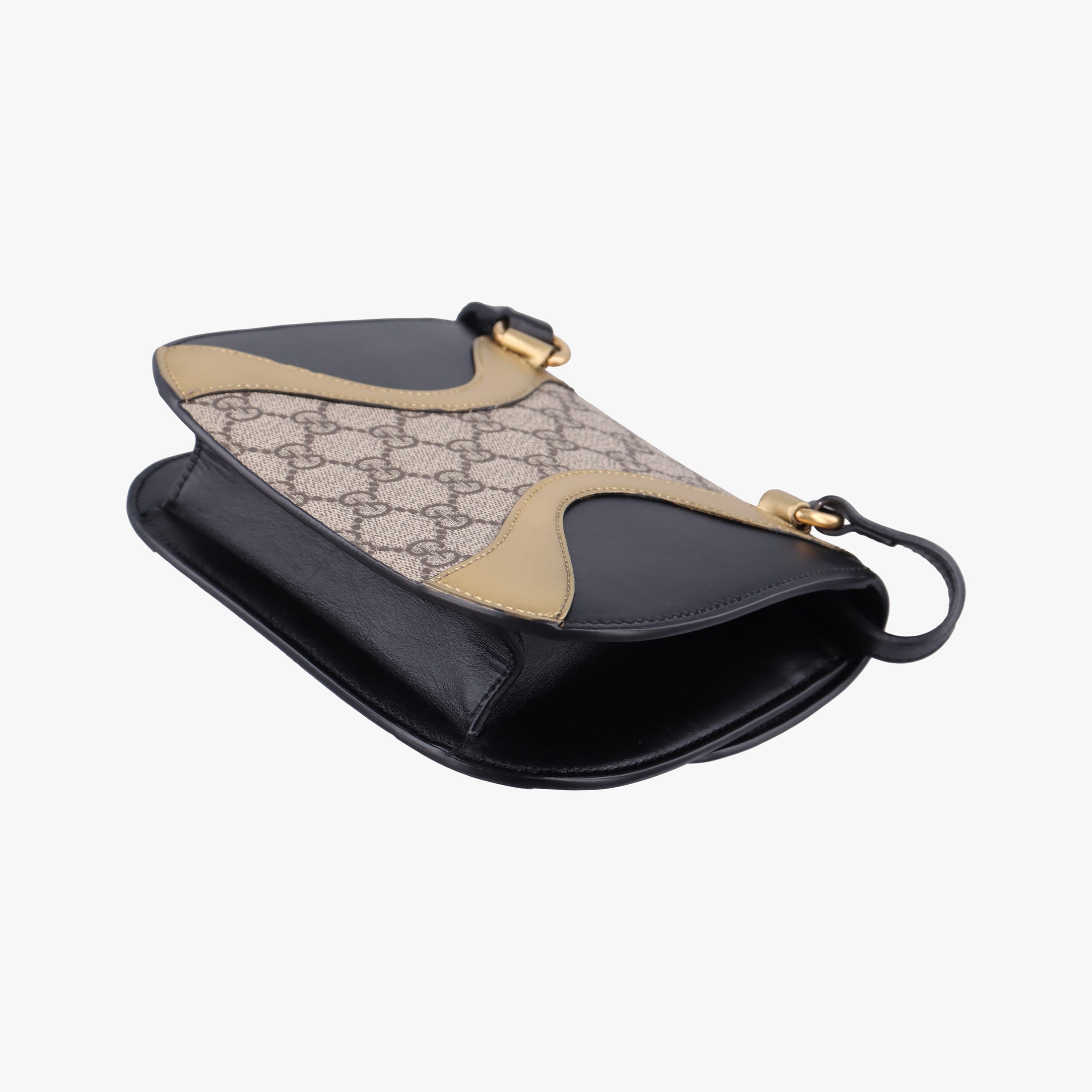 Vintage Gucci Osiride beige×Black×Golden PVC coated canvas×leather 500781 shoulderbag | stylenewstar