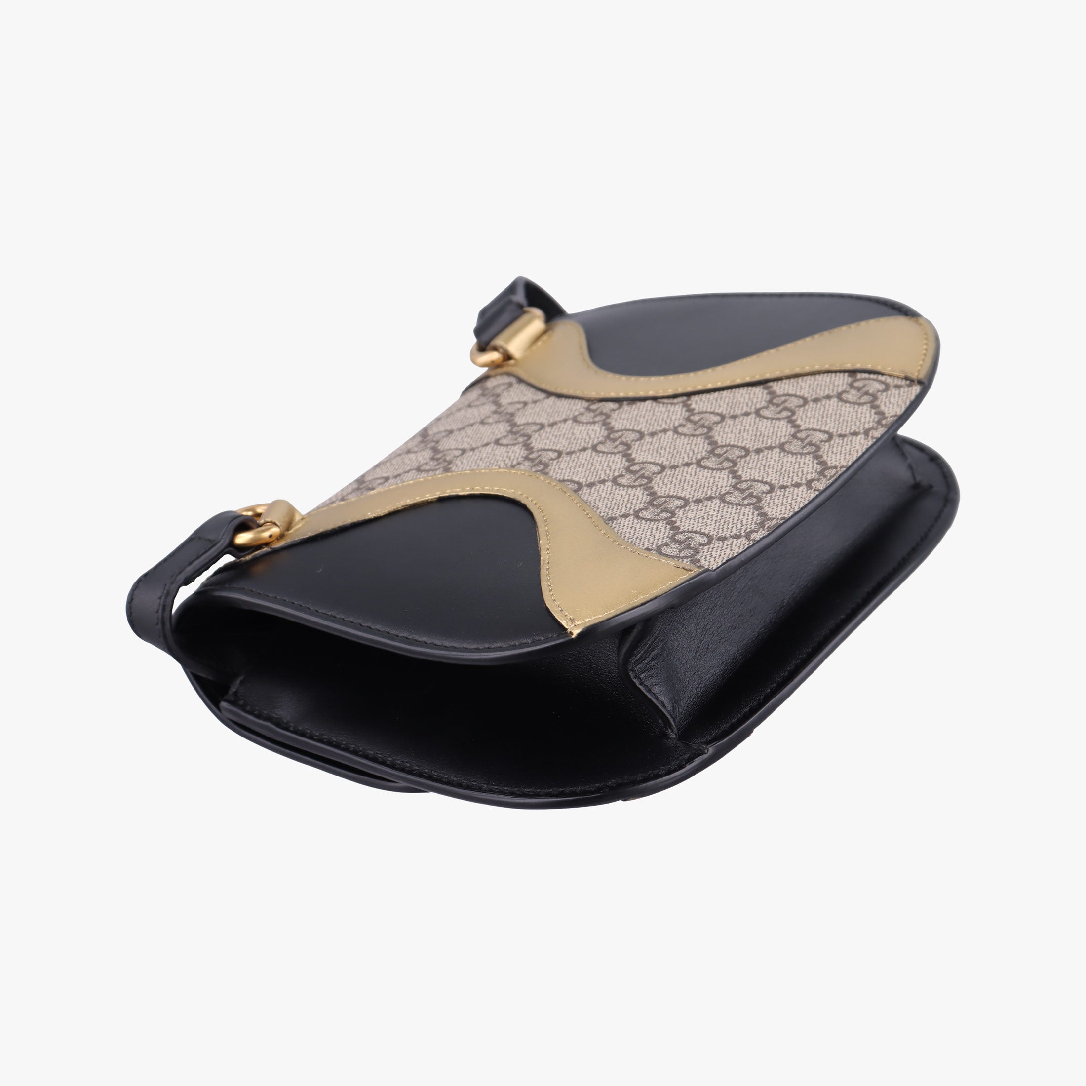 Vintage Gucci Osiride beige×Black×Golden PVC coated canvas×leather 500781 shoulderbag | stylenewstar