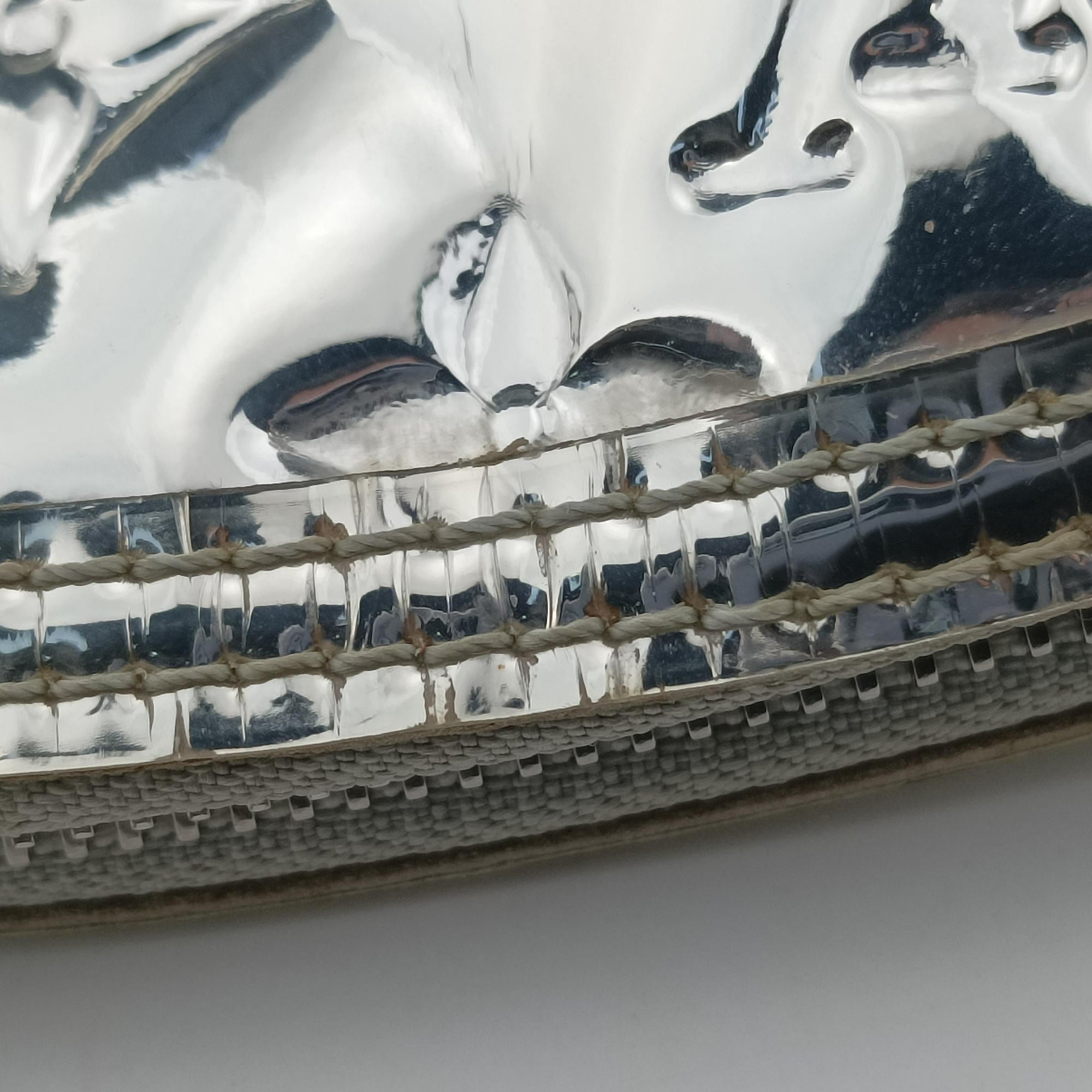 Pre-owned Louis Vuitton Lockit Silver Monogram Miroir M95449 handbag | stylenewstar