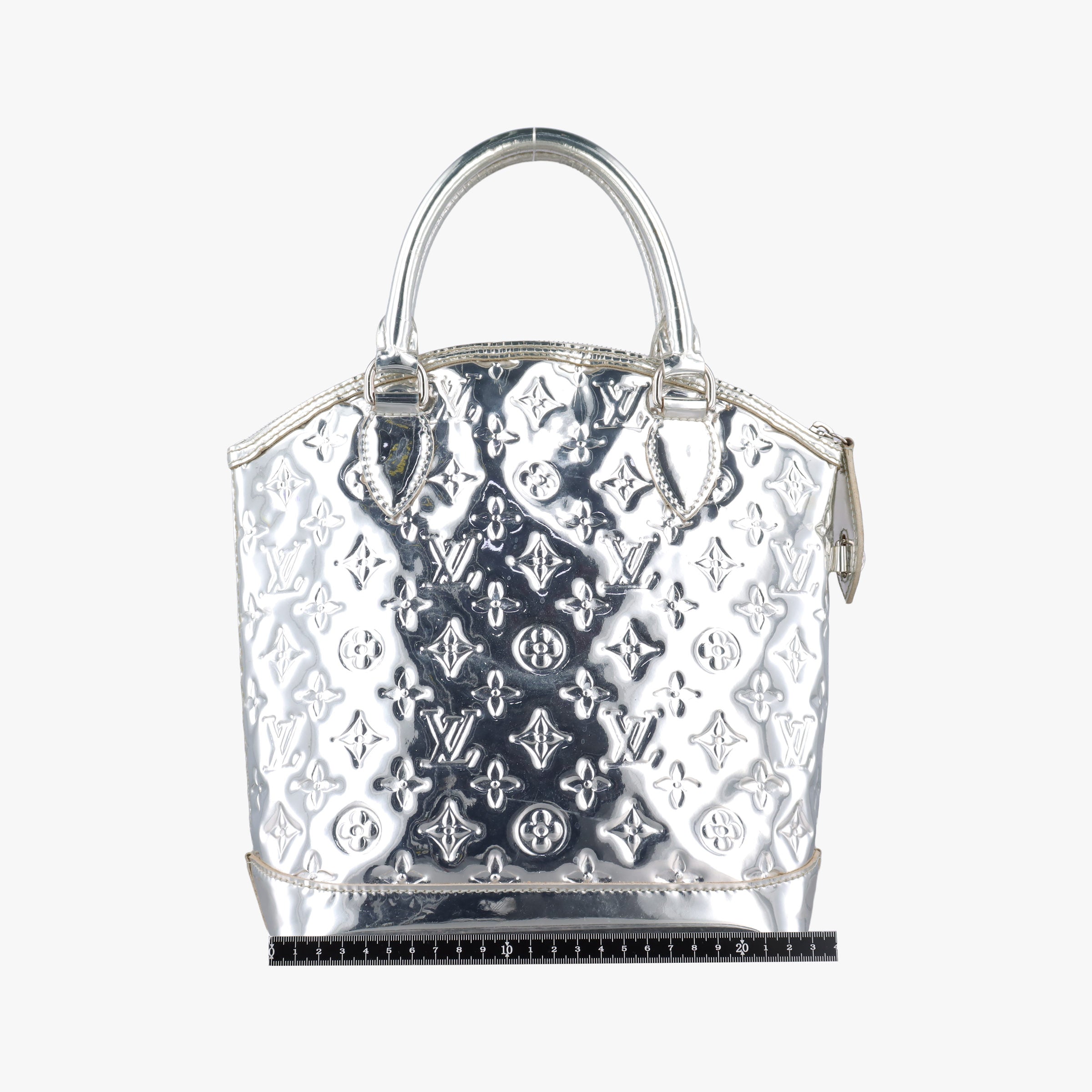 Pre-owned Louis Vuitton Lockit Silver Monogram Miroir M95449 handbag | stylenewstar