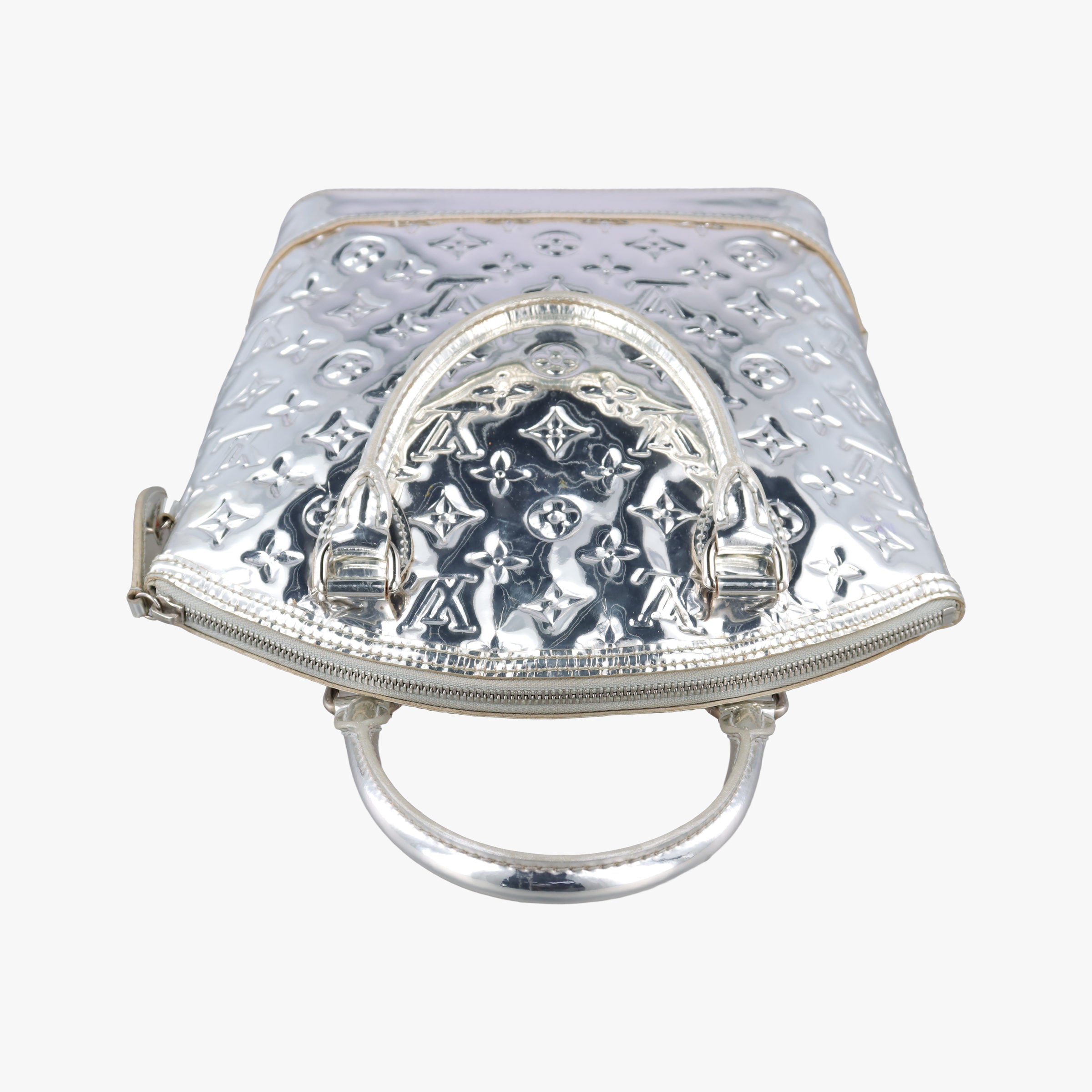 Pre-owned Louis Vuitton Lockit Silver Monogram Miroir M95449 handbag | stylenewstar