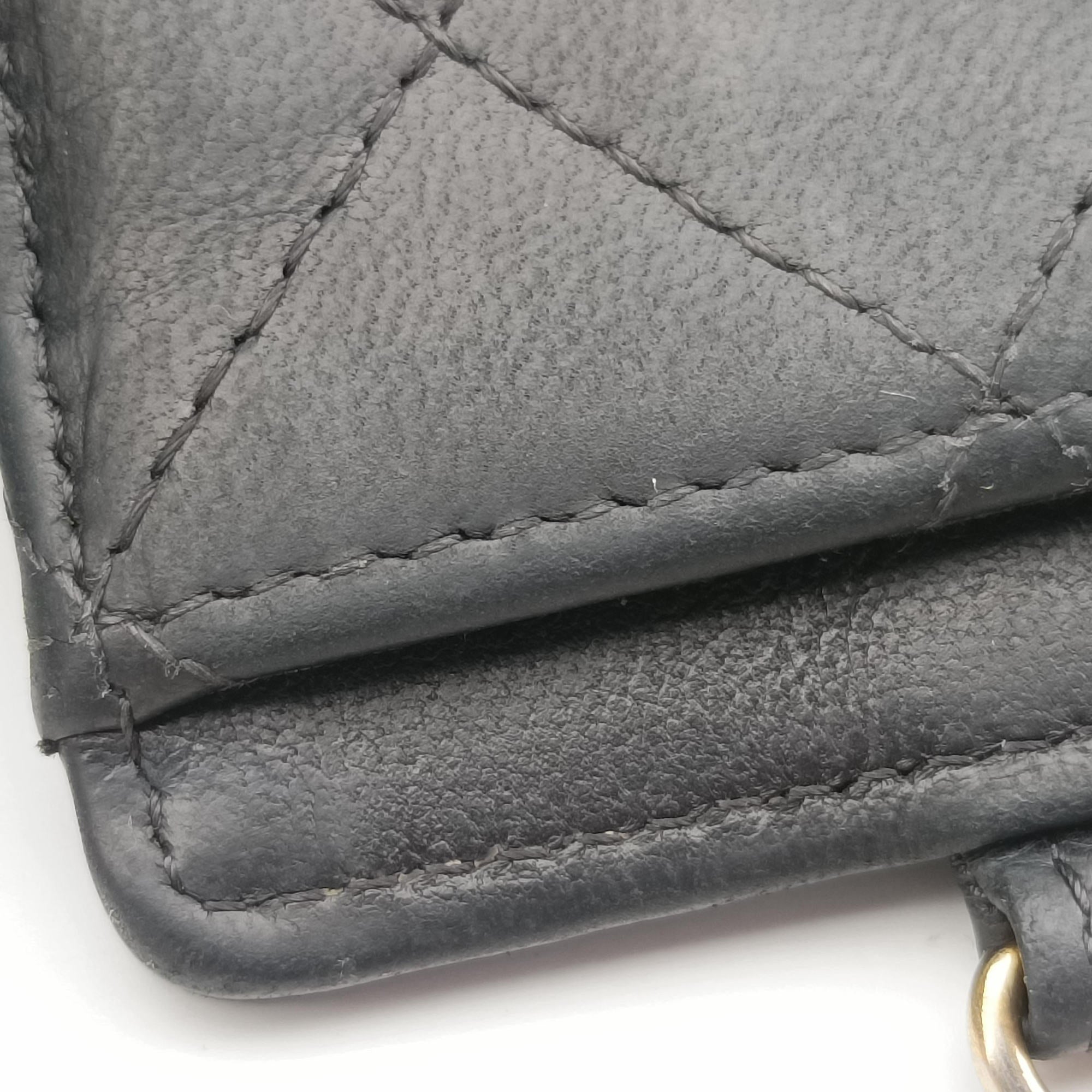 Vintage Chanel CC Logo Matelasse Card Case Black lambskin AP0711 shoulderbag | stylenewstar