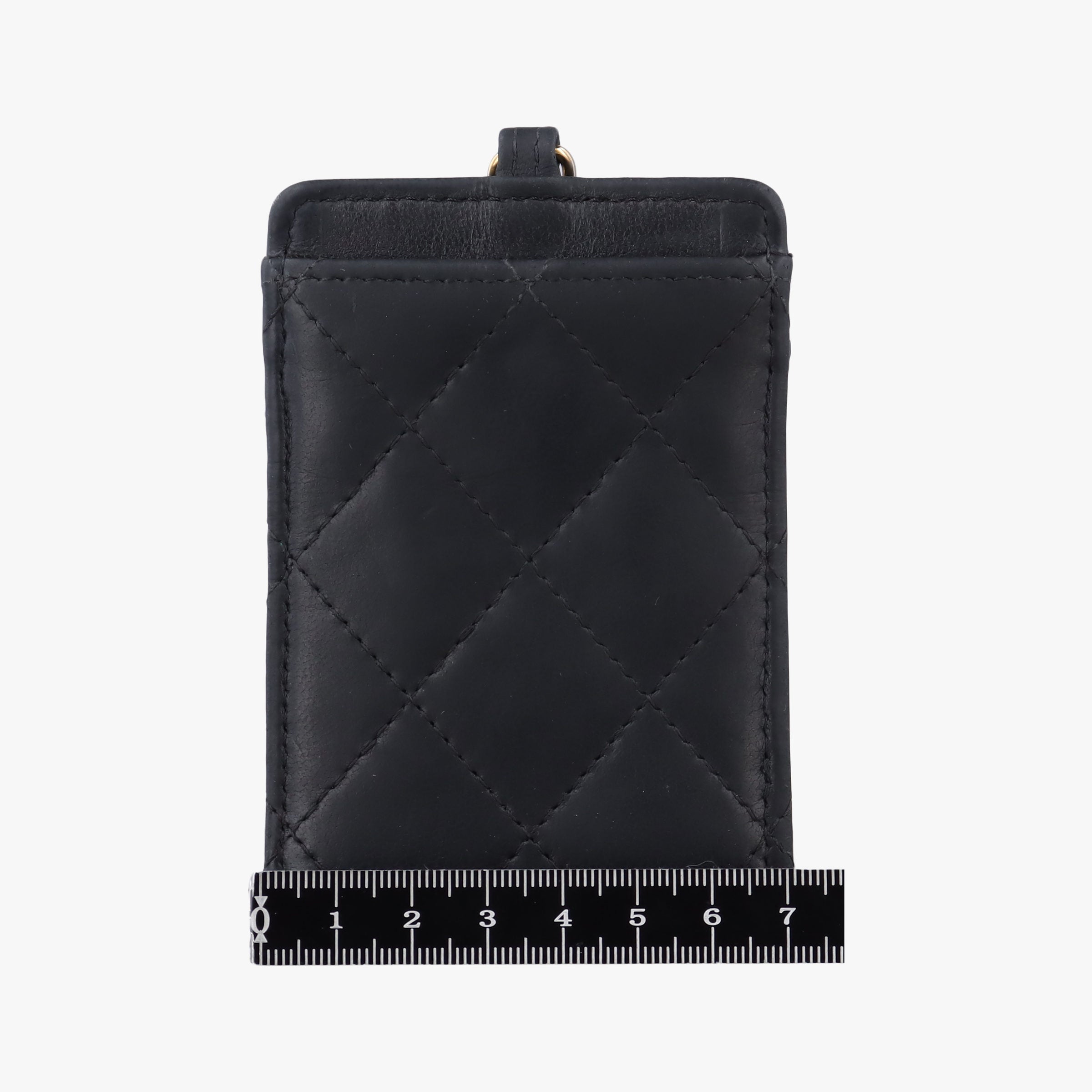 Vintage Chanel CC Logo Matelasse Card Case Black lambskin AP0711 shoulderbag | stylenewstar