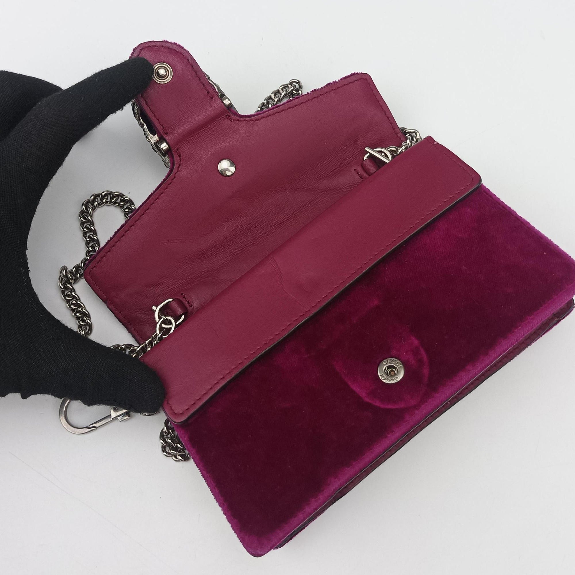 Vintage Gucci Dionysus Purple velour×Leather 476432 shoulderbag | stylenewstar
