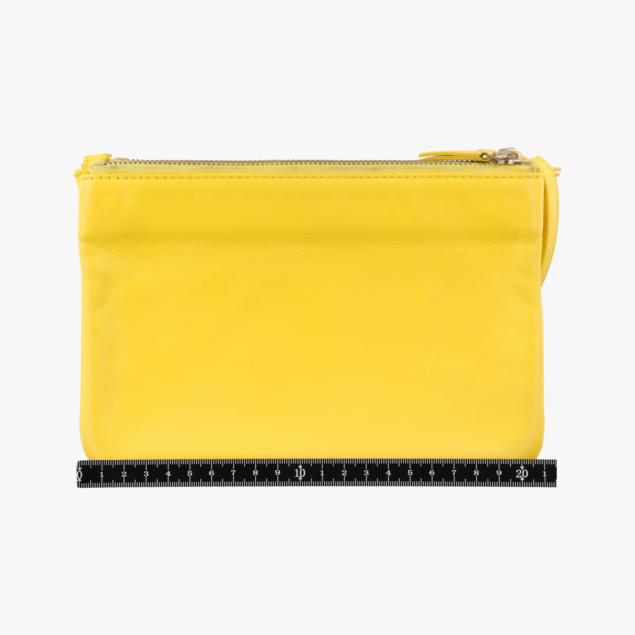 Pre-owned Celine TRIO Yellow Leather  shoulderbag | stylenewstar