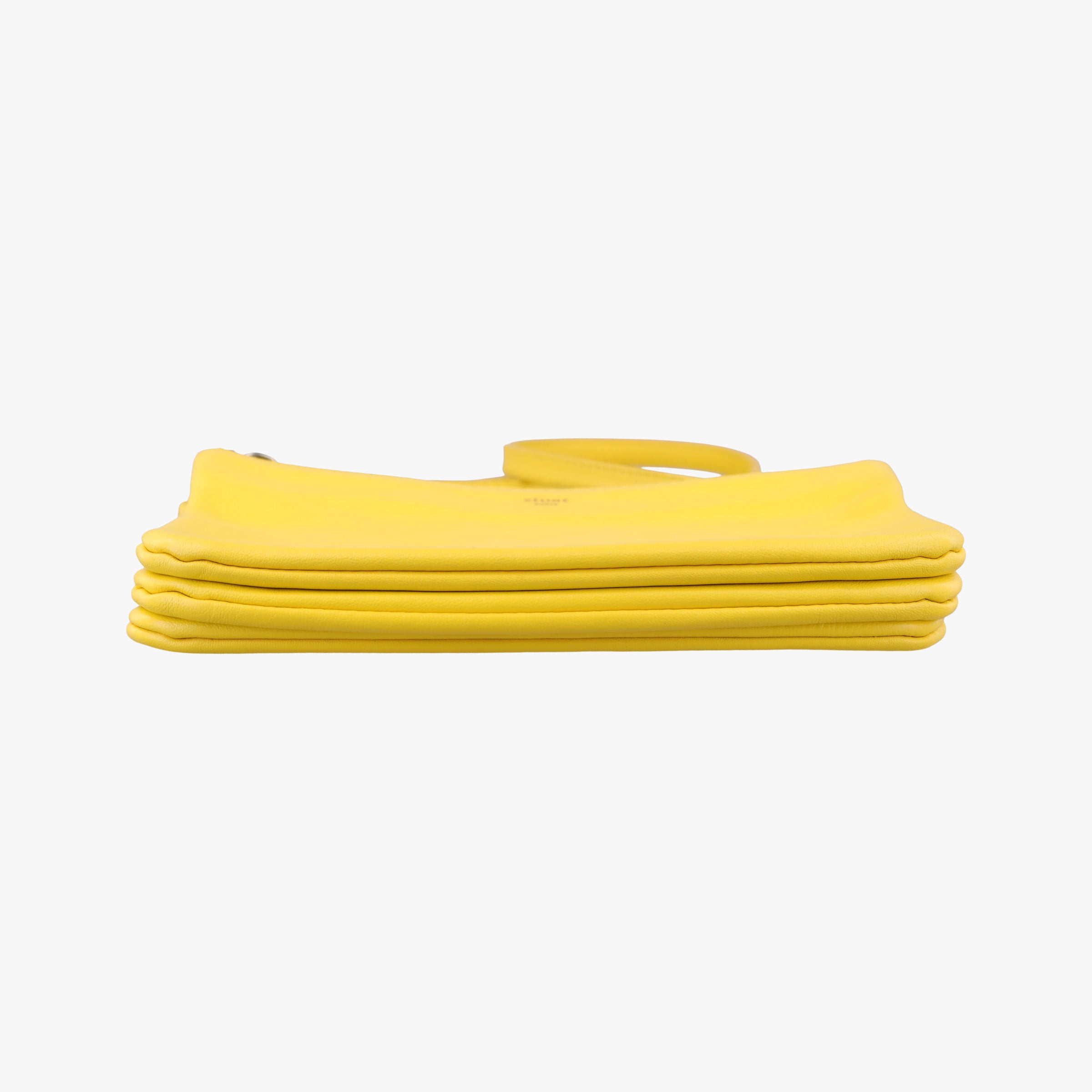 Pre-owned Celine TRIO Yellow Leather  shoulderbag | stylenewstar