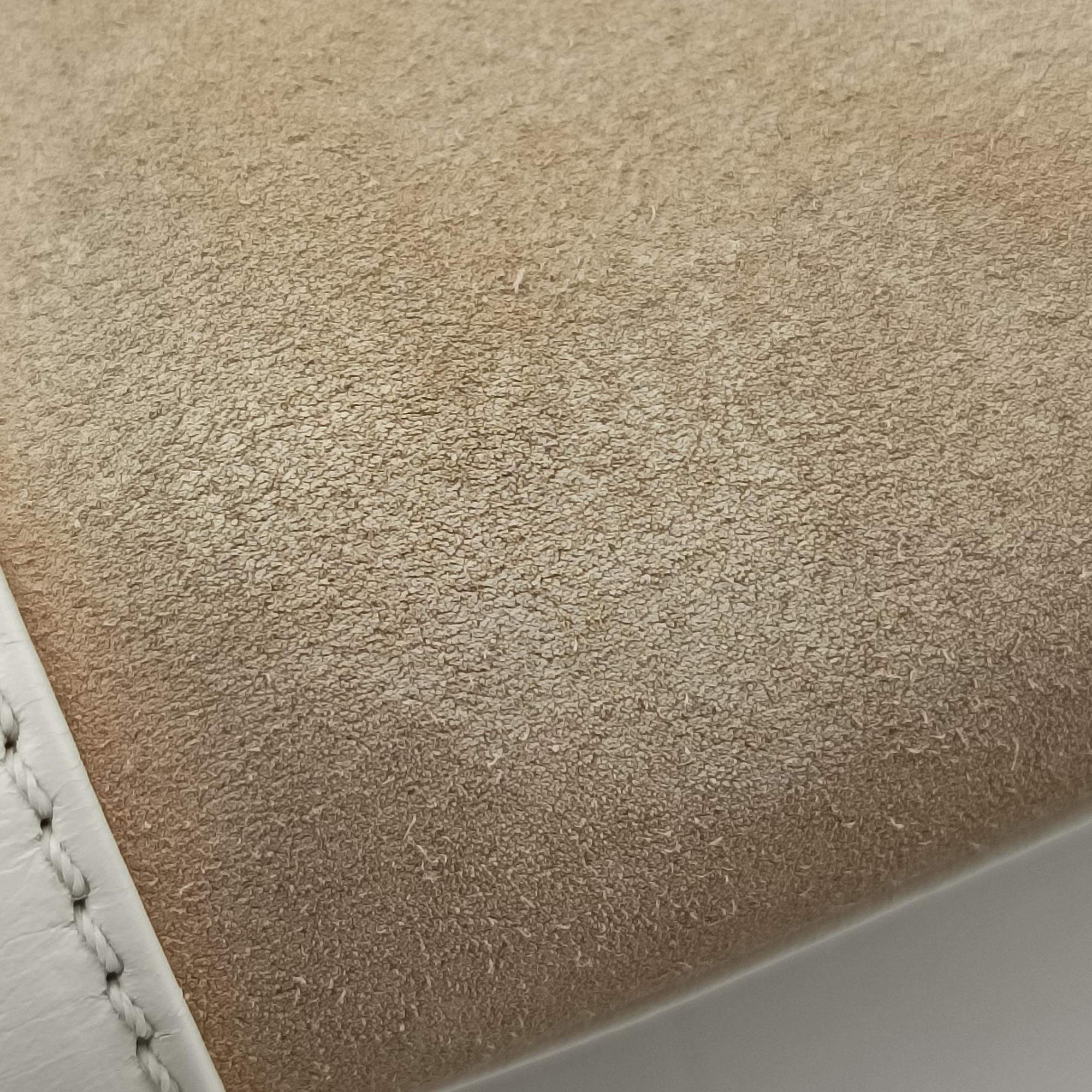 Secondhand Loewe Amazona White×Beige Suede×leather  handbag | stylenewstar