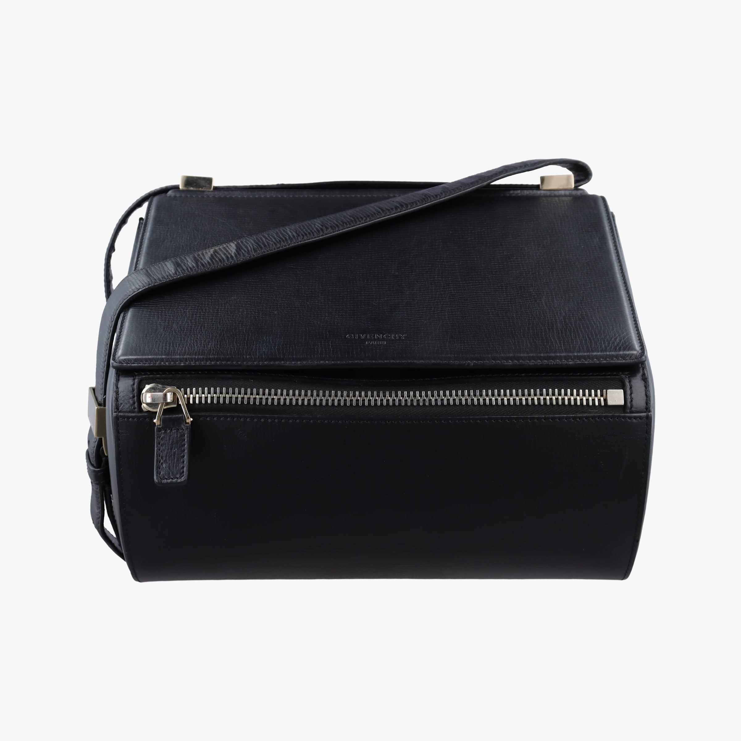 Pre-owned Givenchy Pandora Black Leather  shoulderbag | stylenewstar