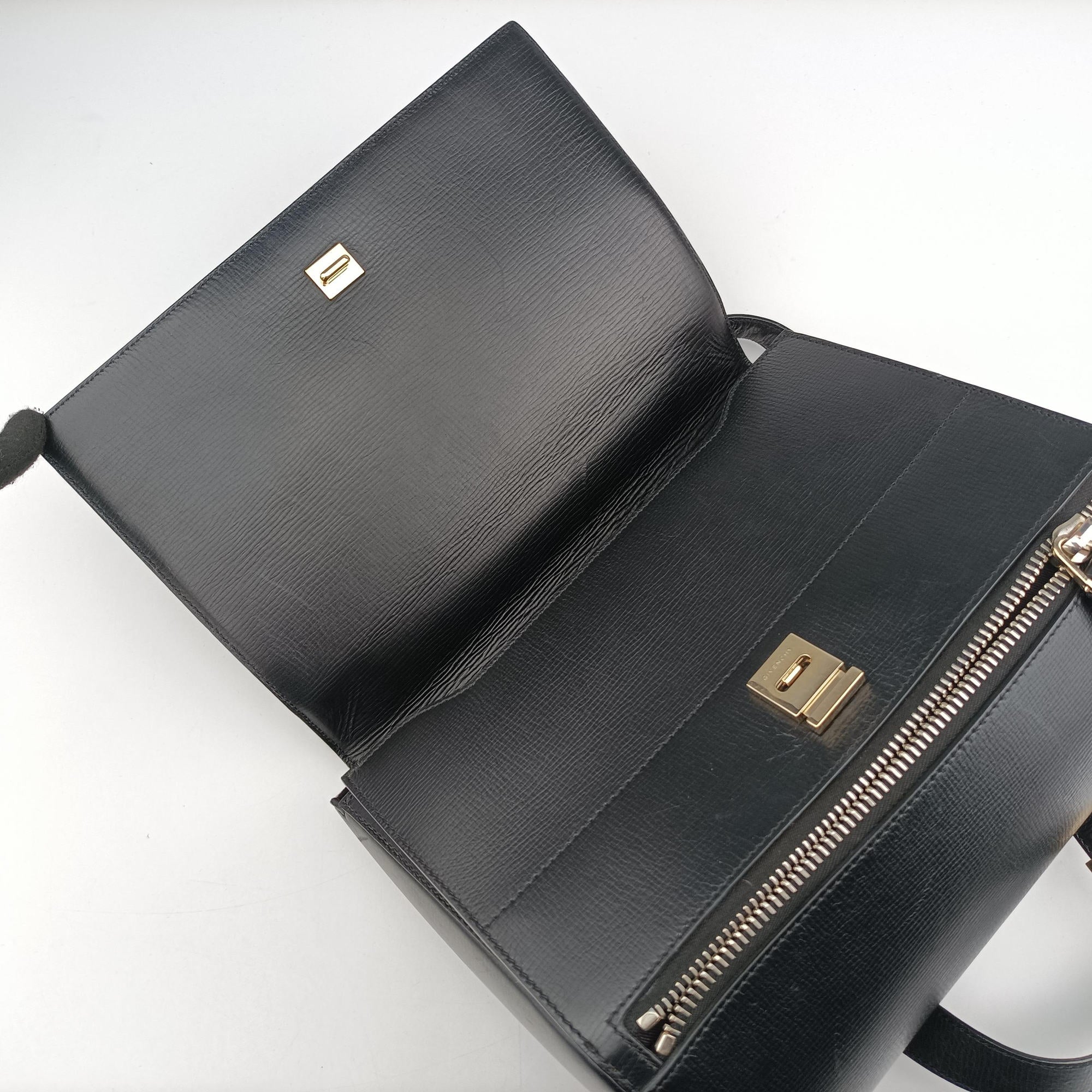 Pre-owned Givenchy Pandora Black Leather  shoulderbag | stylenewstar