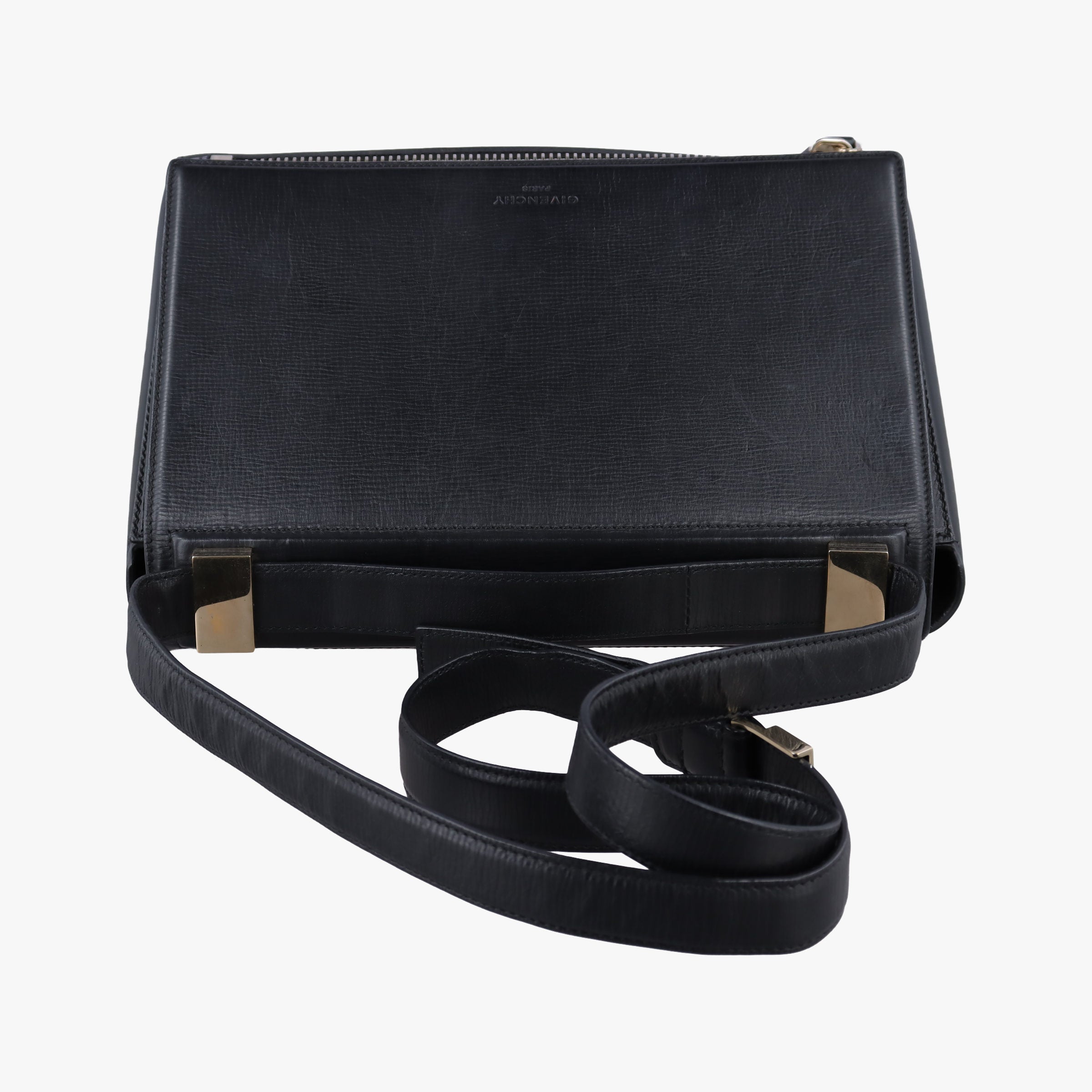 Pre-owned Givenchy Pandora Black Leather  shoulderbag | stylenewstar