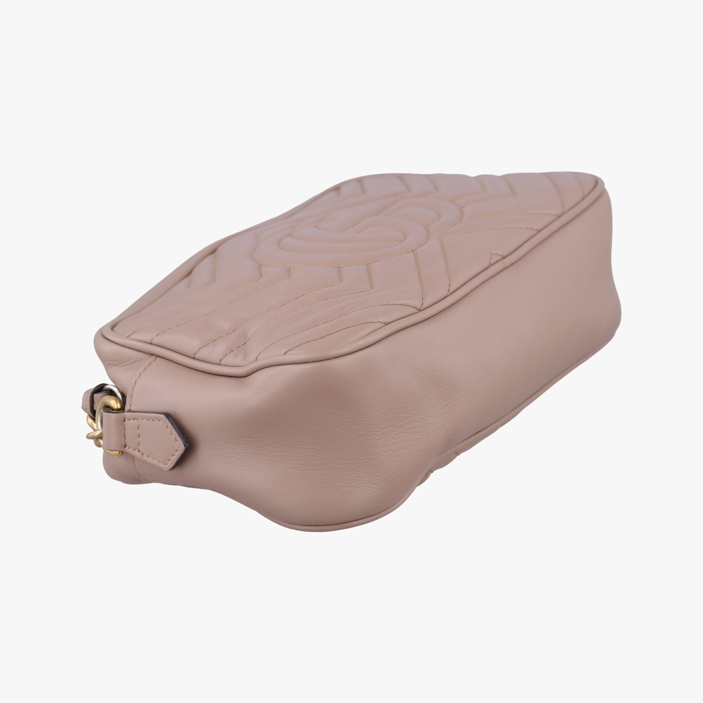 Pre-owned Gucci GG Marmont beige Leather 447632 shoulderbag | stylenewstar