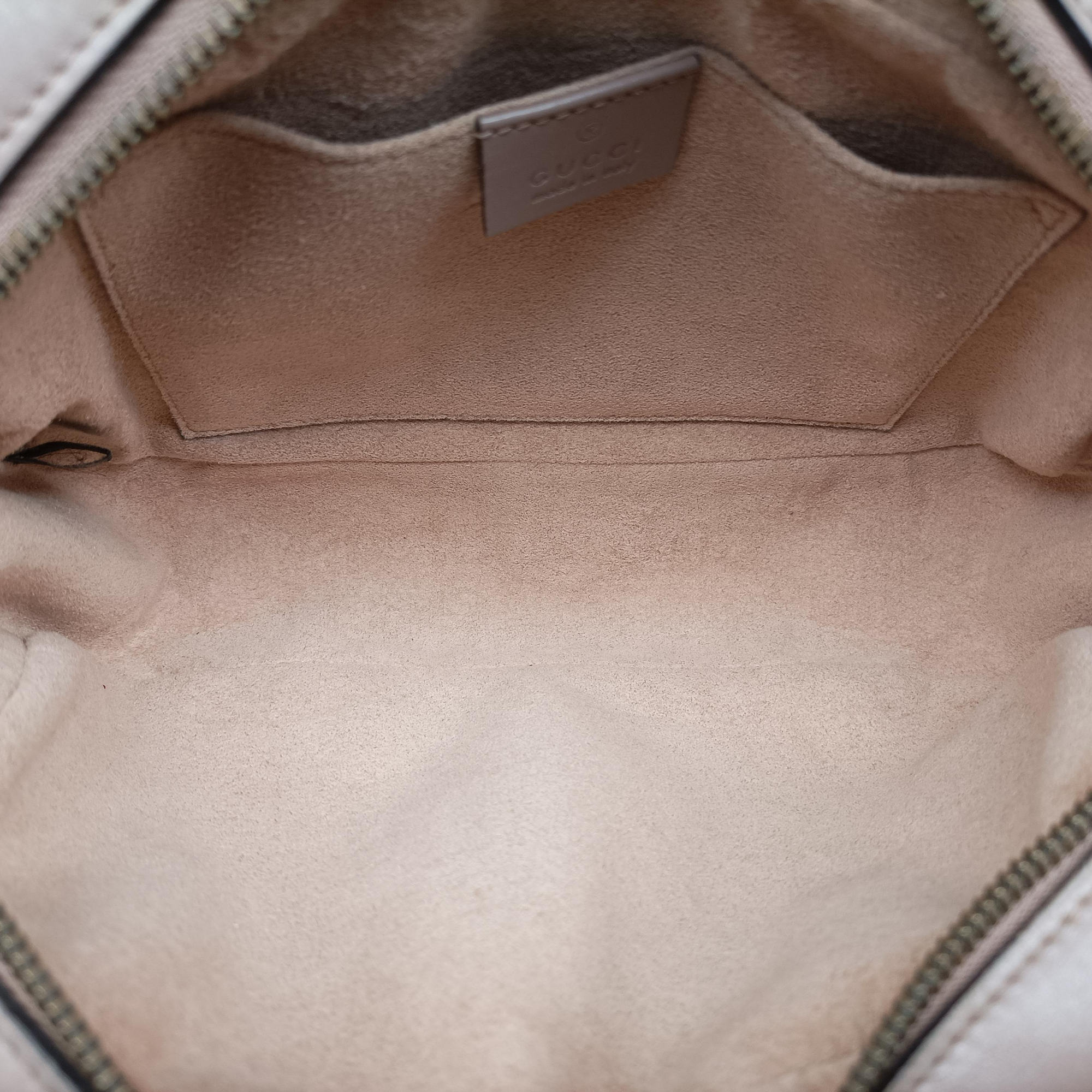 Pre-owned Gucci GG Marmont beige Leather 447632 shoulderbag | stylenewstar