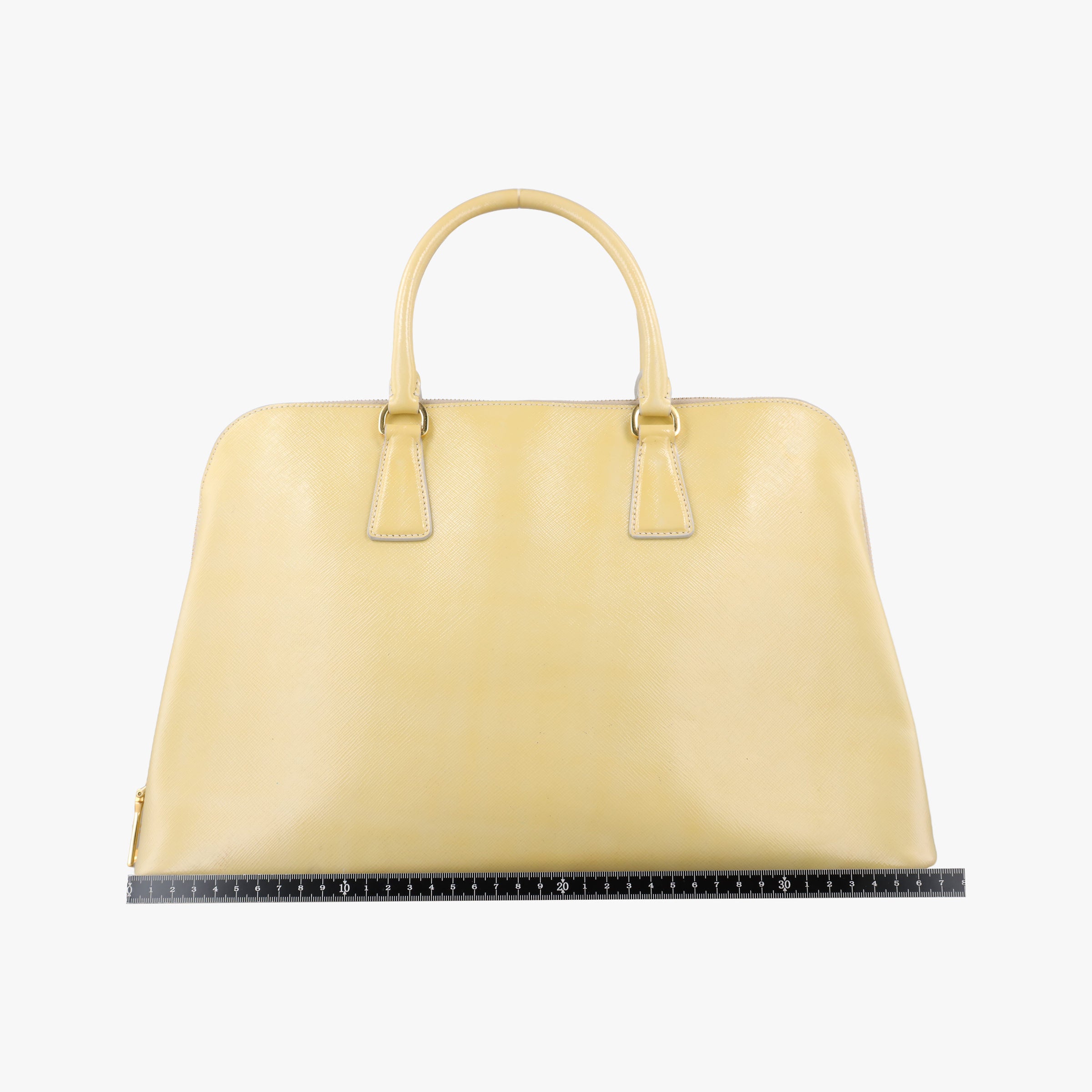 Pre-owned Prada Promenade Yellow SAFFIANO Leather BN2558 handbag | stylenewstar