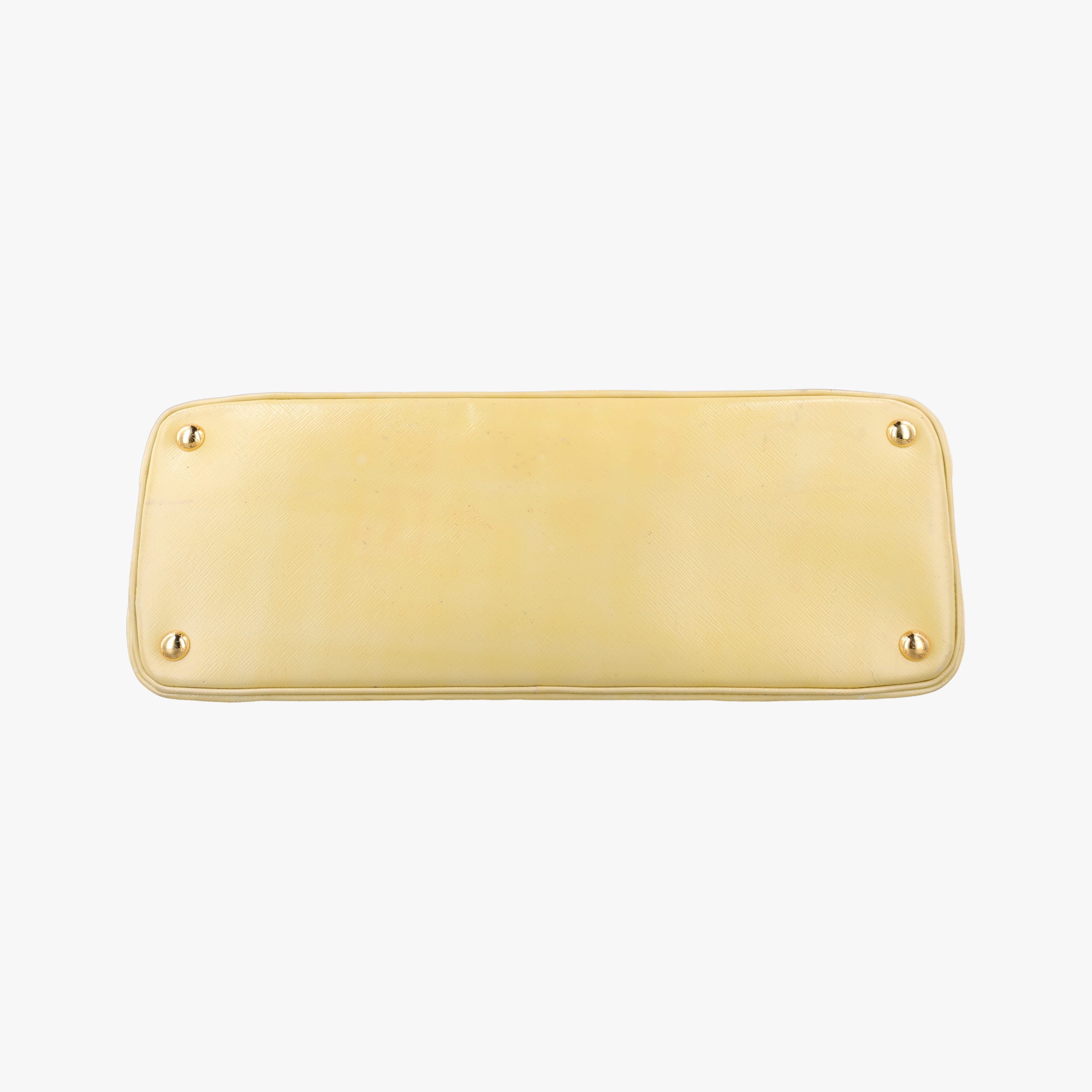 Pre-owned Prada Promenade Yellow SAFFIANO Leather BN2558 handbag | stylenewstar